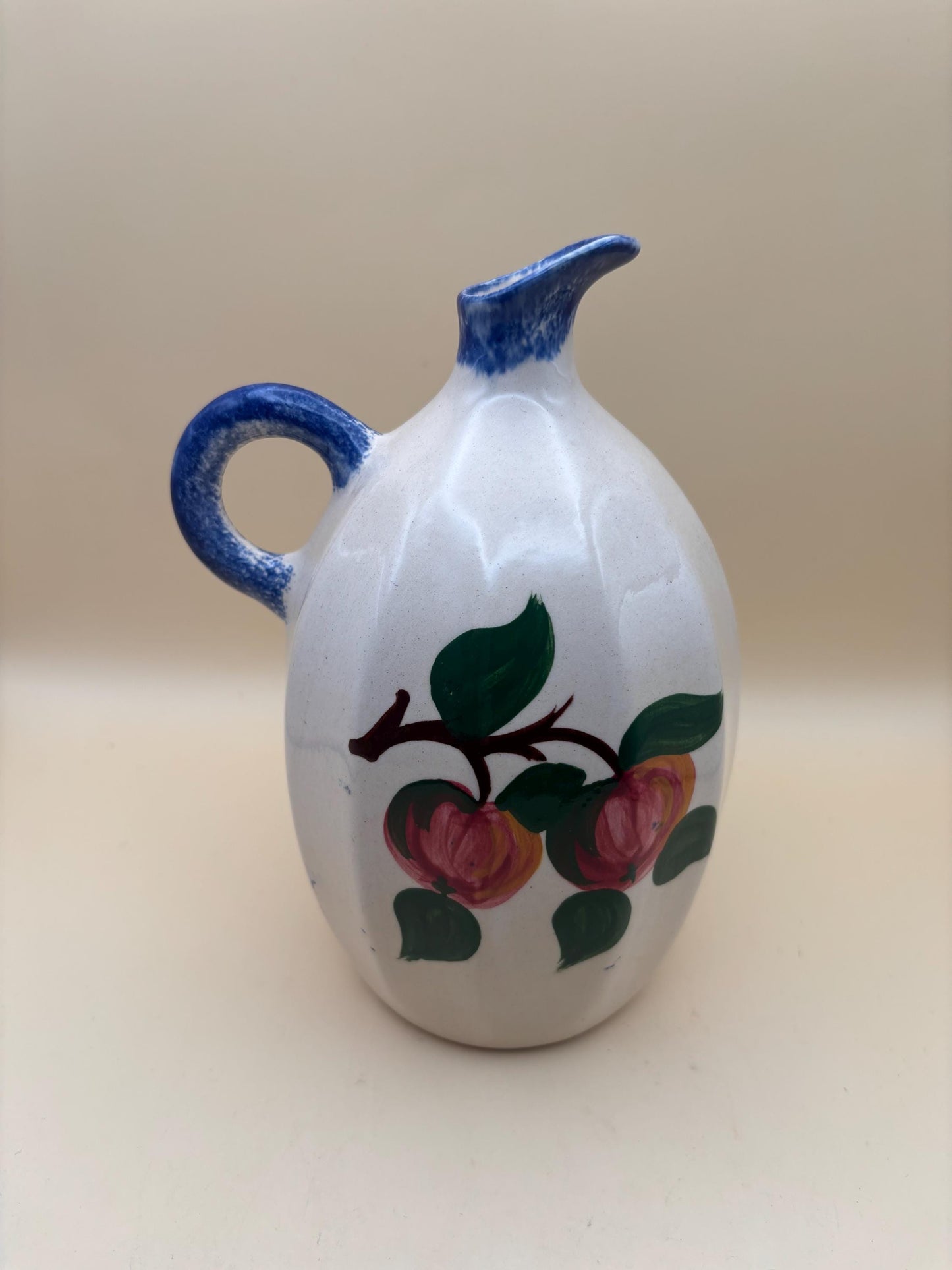 Vintage Gabrielle Fourmaintraux Breeze Pierrick Faience Desvres Calvados Decanter Ceramic Pitcher Jug Lover Antiques and Vintage