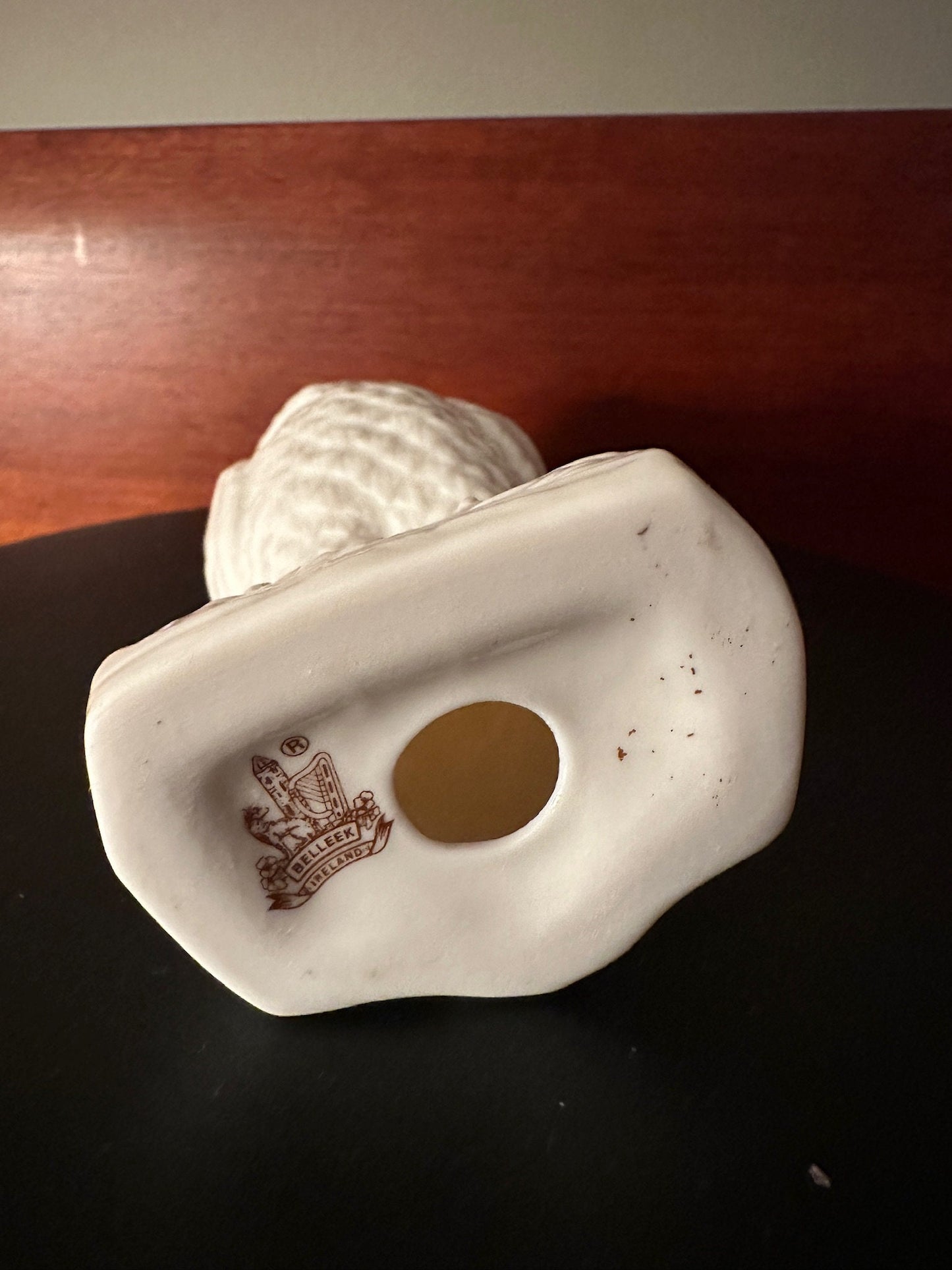 Vintage Belleek Ireland Porcelain Owl Figurine, 5"