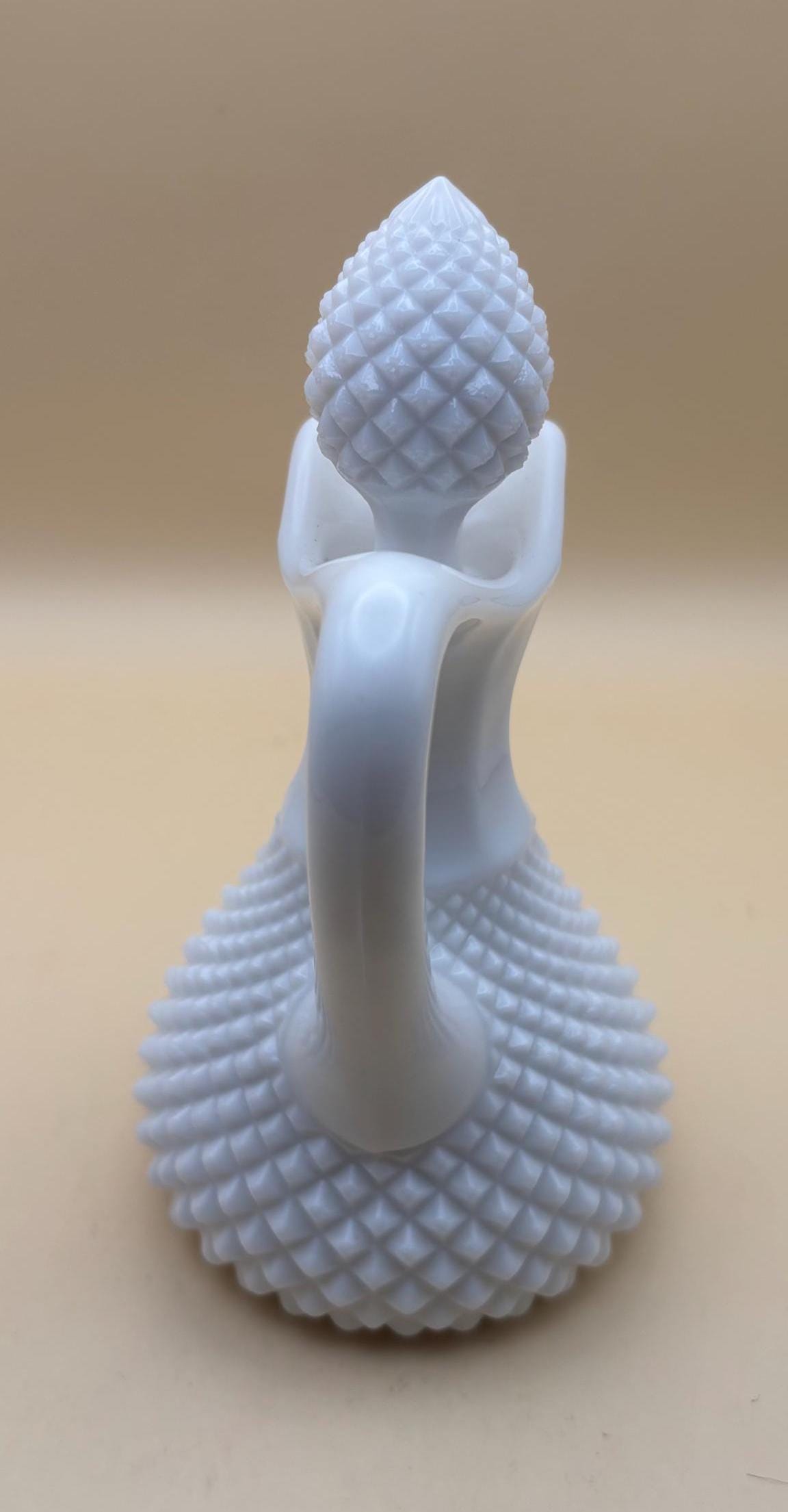 Vintage White Hobnail Decanter with Stopper Lover Antiques and Vintage