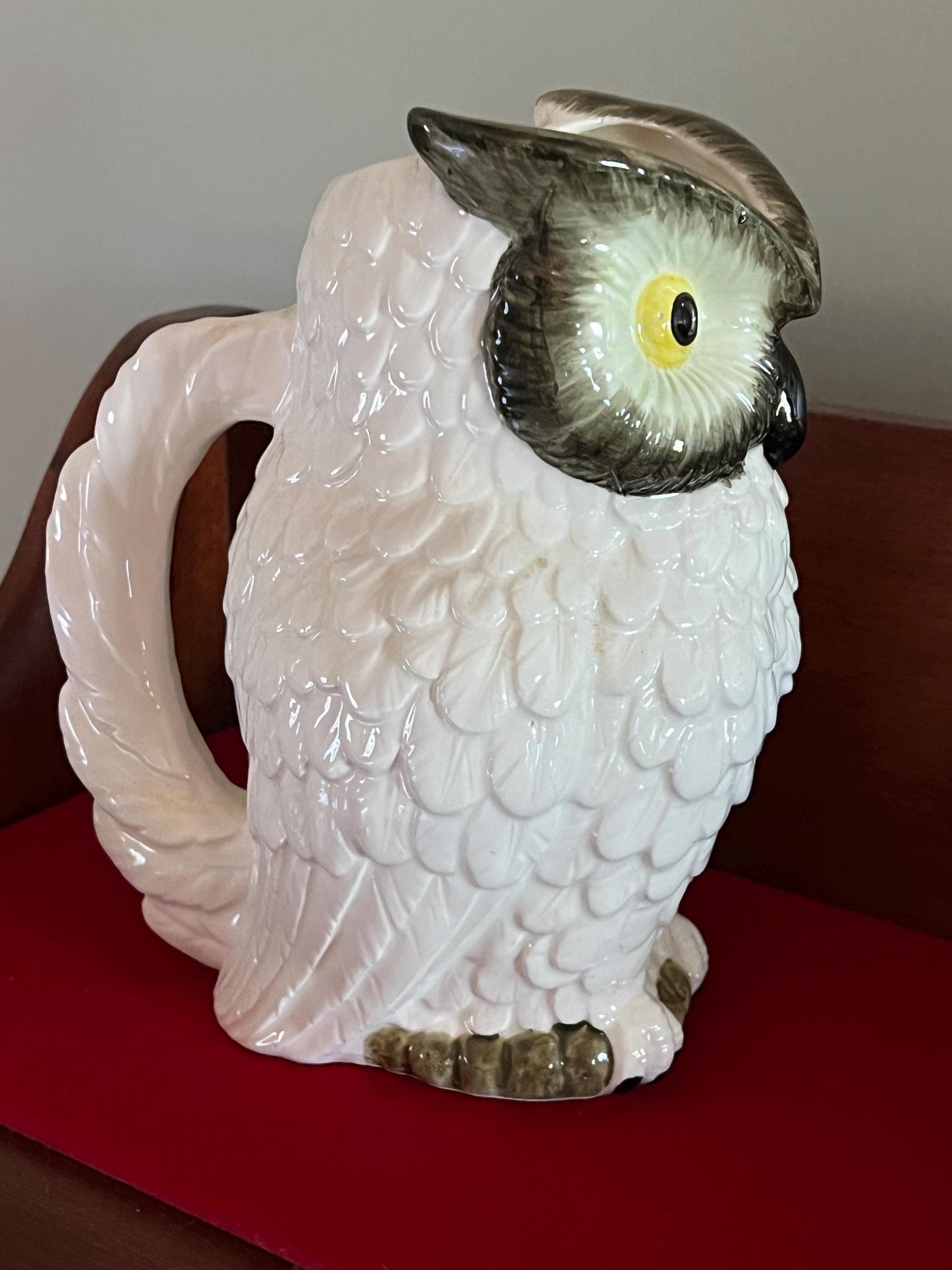 Vintage Nippon NSP of Japan Ceramic Owl Pitcher Owl Ceramic Statue Owl Figurine Lover Antiques and Vintage