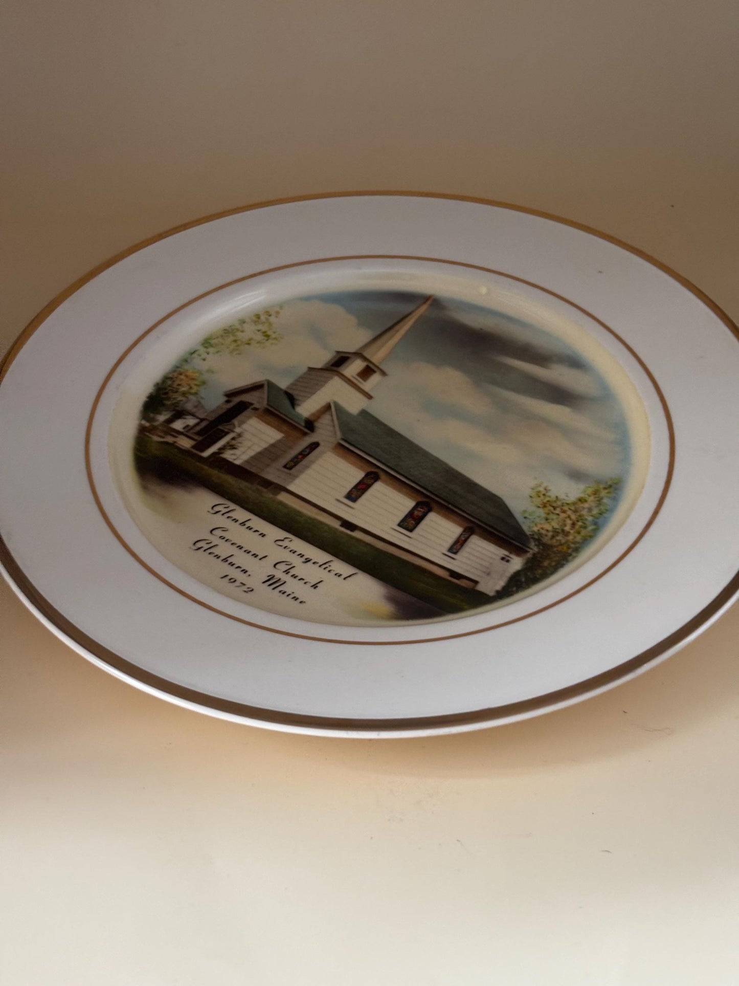 Commemorative Plate of Glenburn Church, Lover Antiques and Vintage