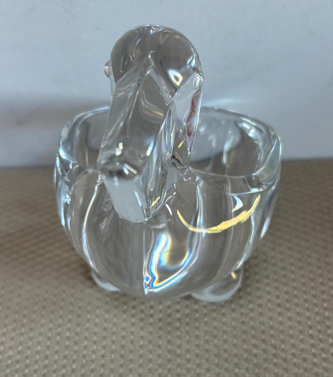 Vintage Hand Blown Glass Pelican with Candy Dish Lover Antiques and Vintage