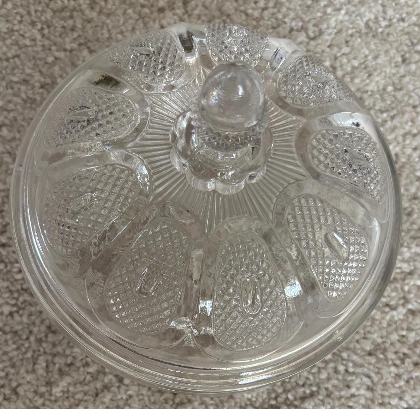 Antique EAPG Glass Candy Covered Dish Butter Dome with Cover Lover Antiques and Vintage