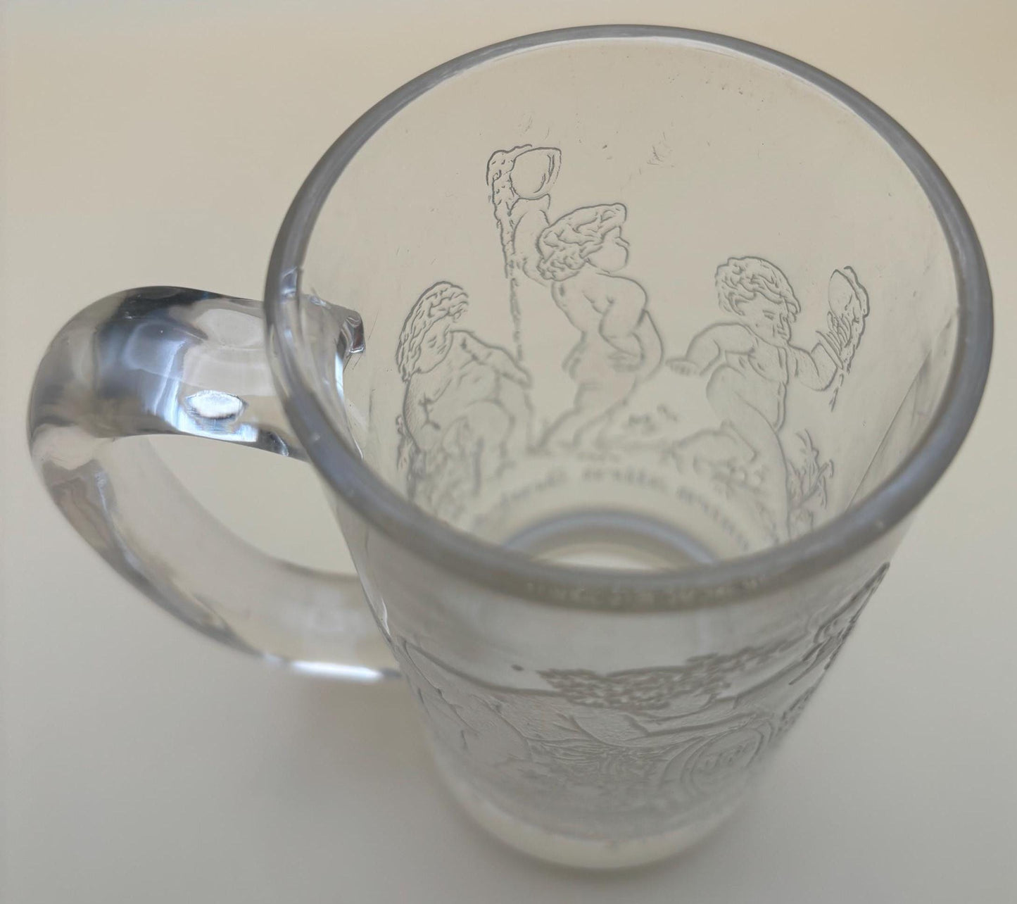 Vintage German Glass Beer Mug Ladies Dancing Made in Germany Lover Antiques and Vintage