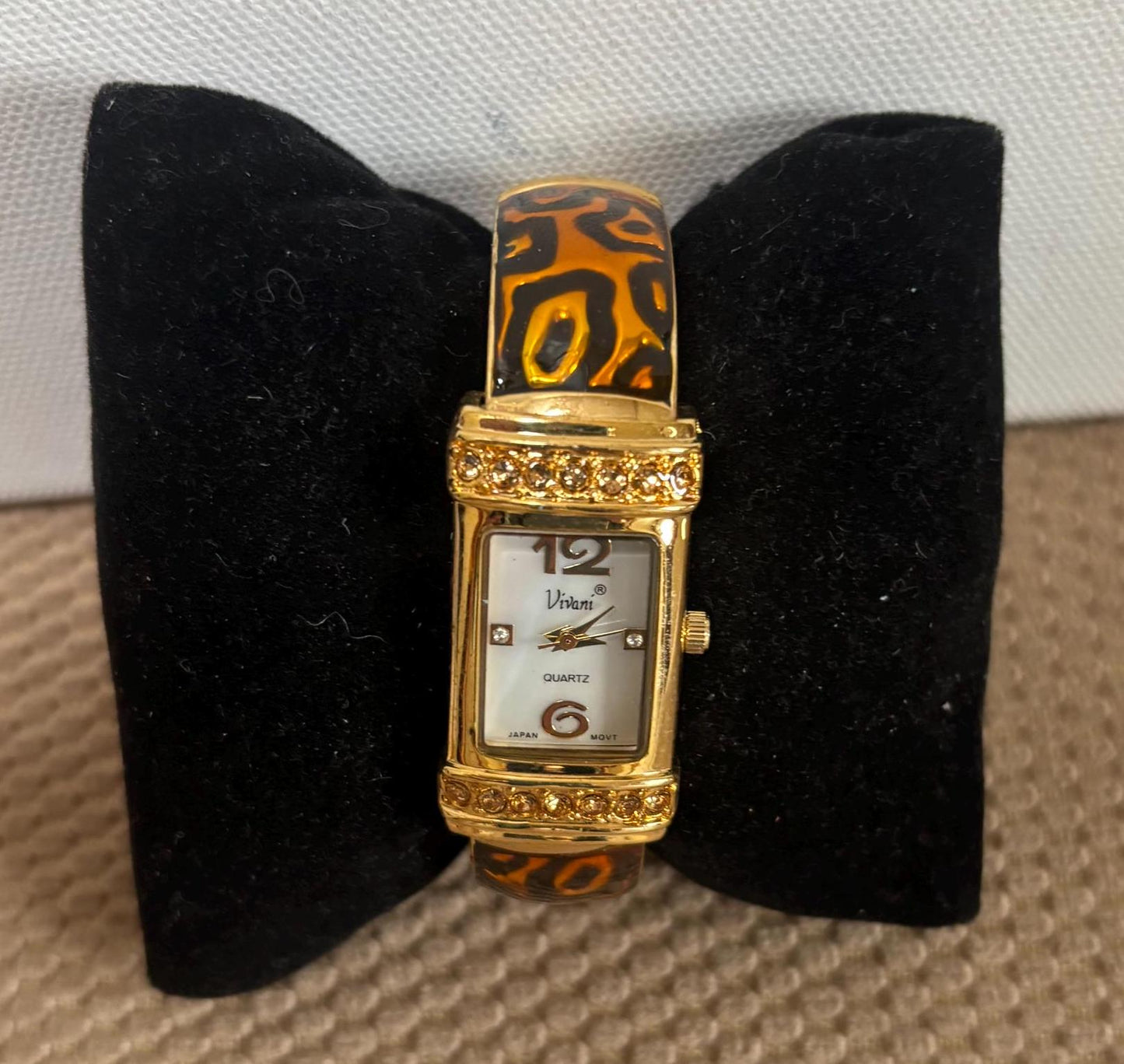 Vintage Vivian Quartz Watch Cuff Bangle Style Women's Watch Lover Antiques and Vintage