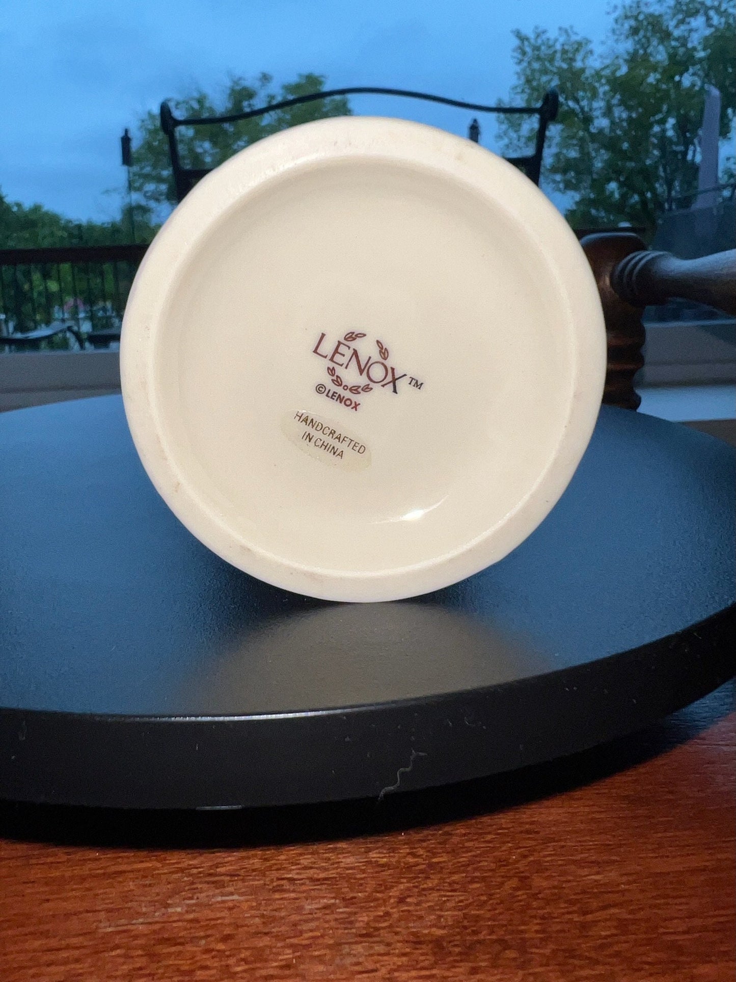 Vintage Lenox Rose Blossom Vase: Cream Porcelain with 24K Gold