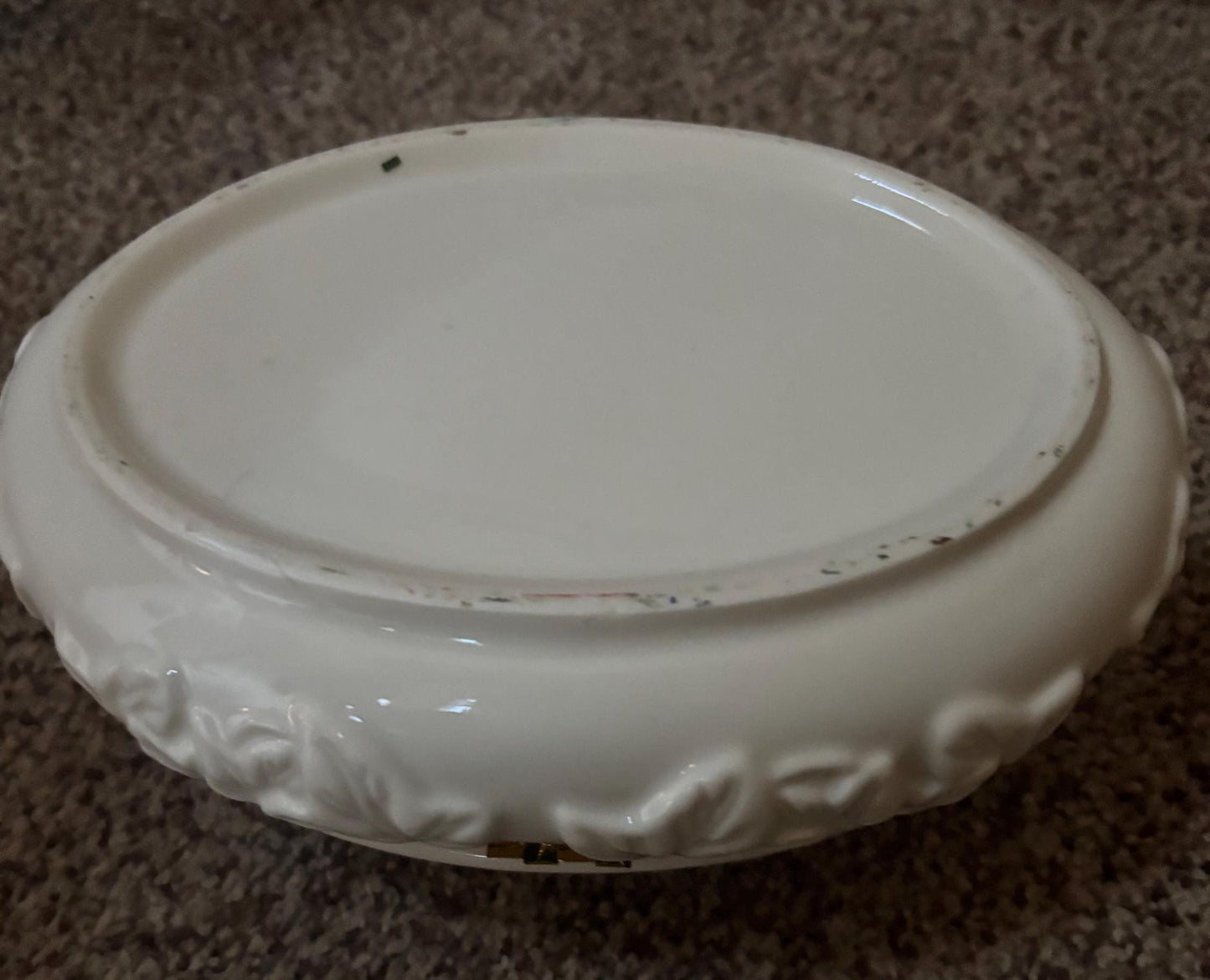 Vintage Lenox Porcelain & Gold Trim Music Box Floral Pattern Lover Antiques and Vintage