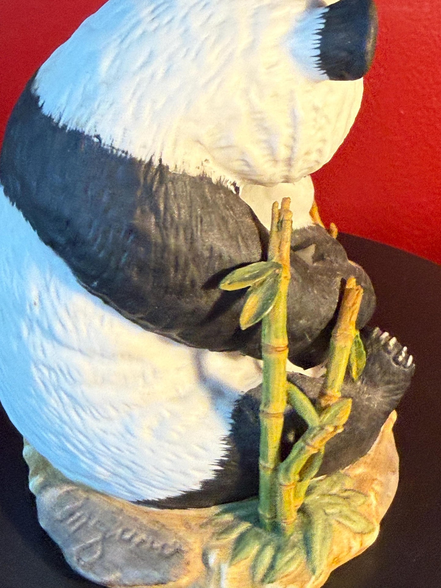 Vintage Homco Masterpiece Porcelain Panda Bear Mother and Cub Figurine Collectible