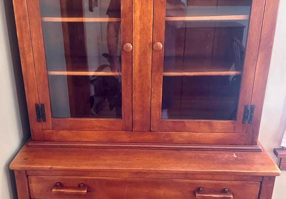 Vintage Cushman Marlboro China Cabinet & Serving Table - Colonial Style