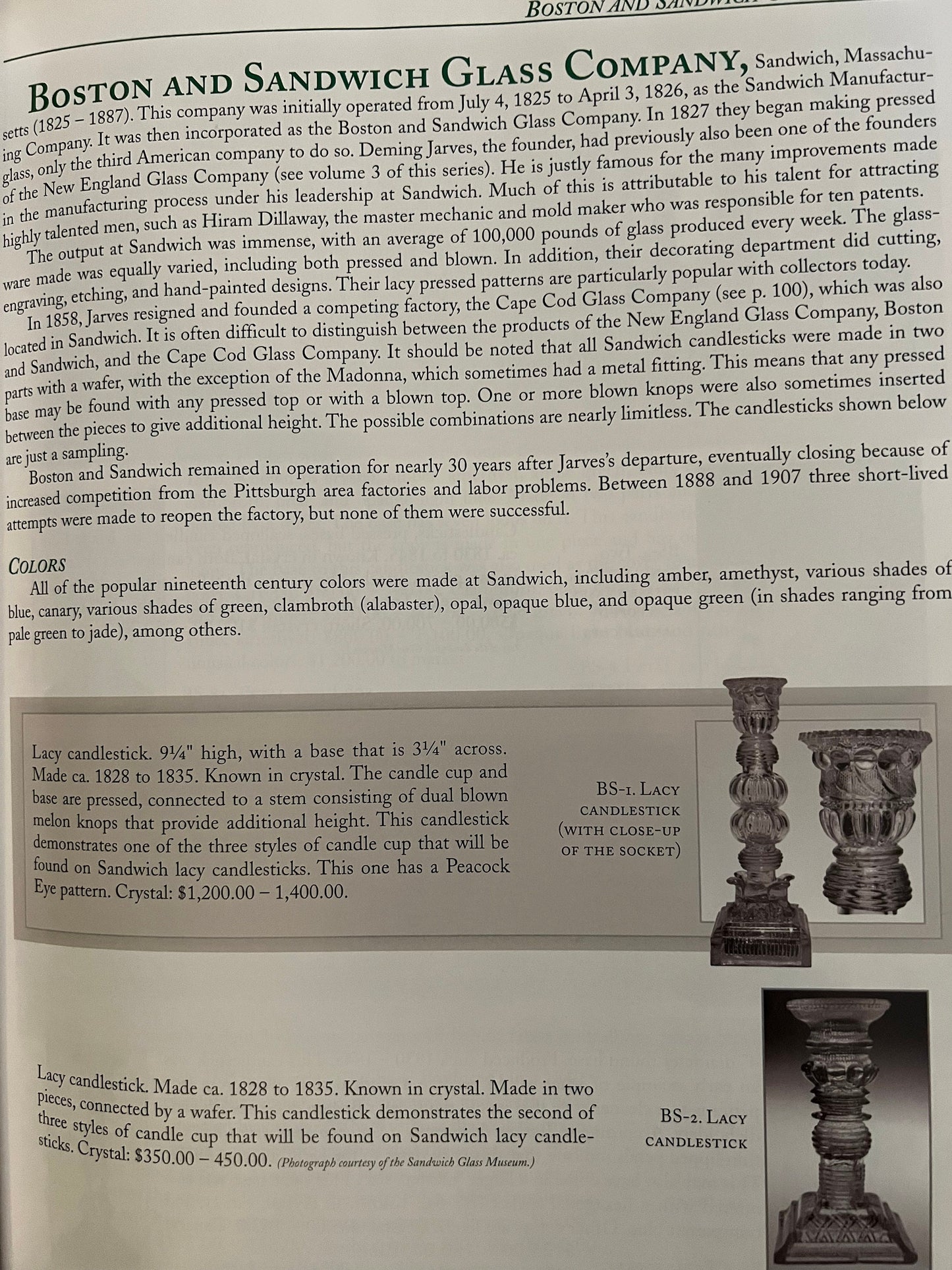 Glass Candlestick Book: Akro Agate to Fenton, Volume 1