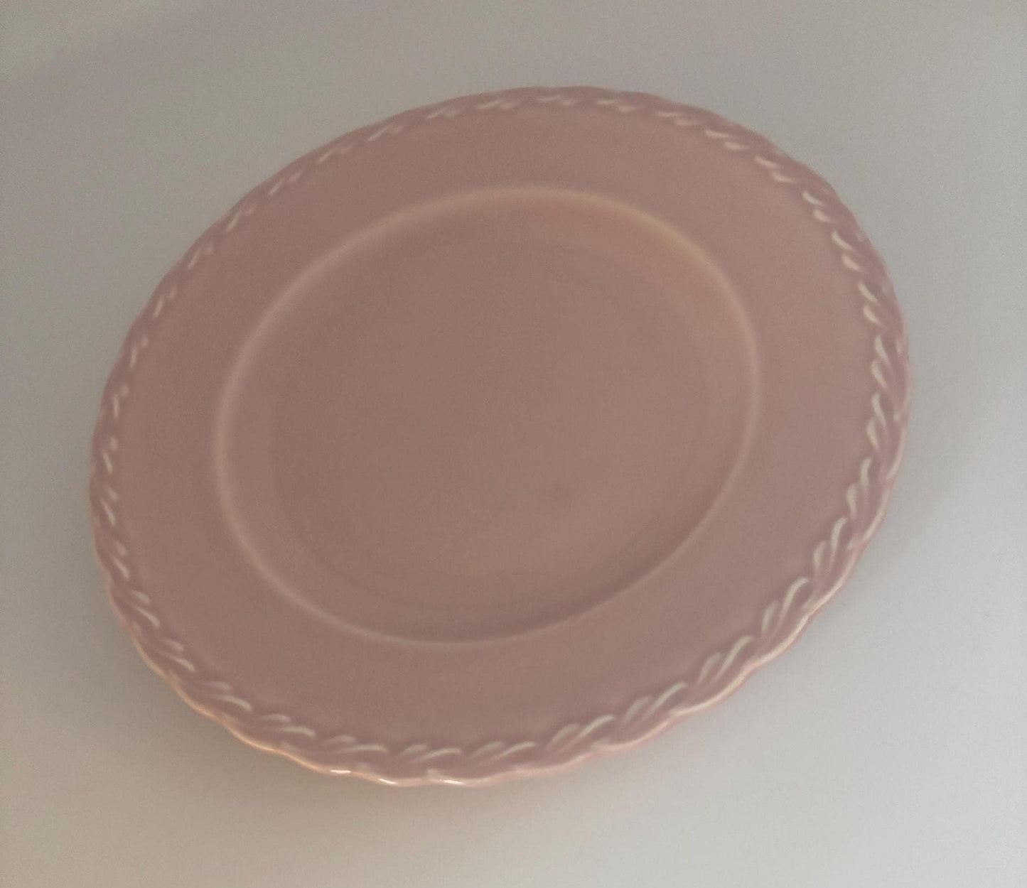 Vernon Kilns Native California Pink Plate, Lover Antiques and Vintage