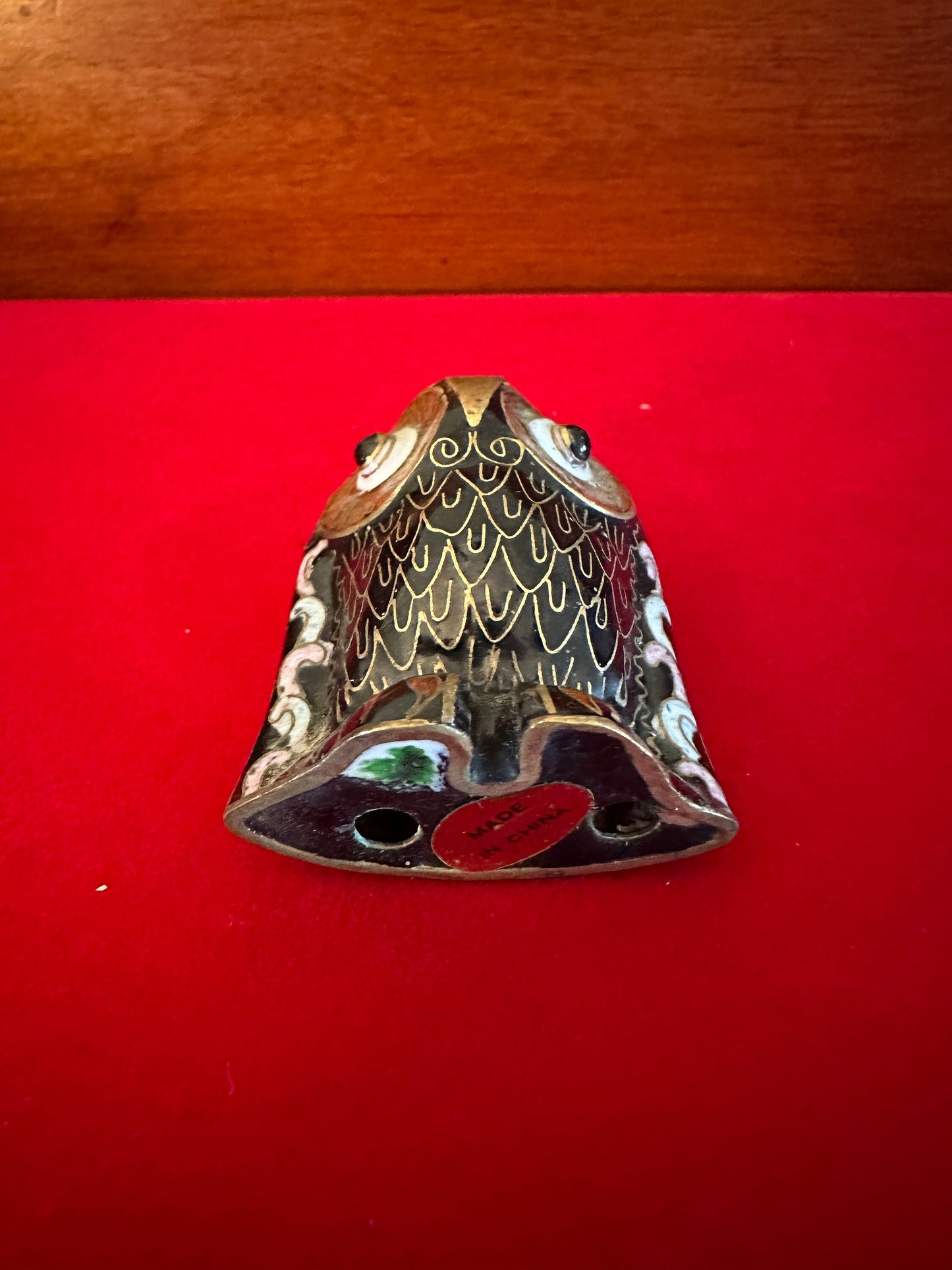 Vintage Cloisonné Enamel Owl Statue, Brass Enameled Owl Figurine, Owl Figurine, Lover Antiques and Vintage