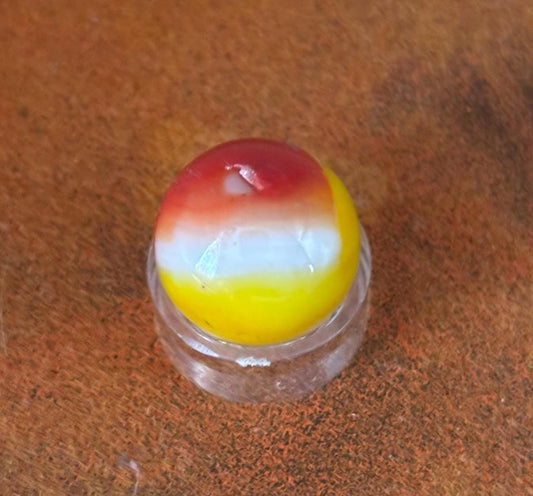 Vintage Vitro All Red Glass Marble Lover Antiques and Vintage