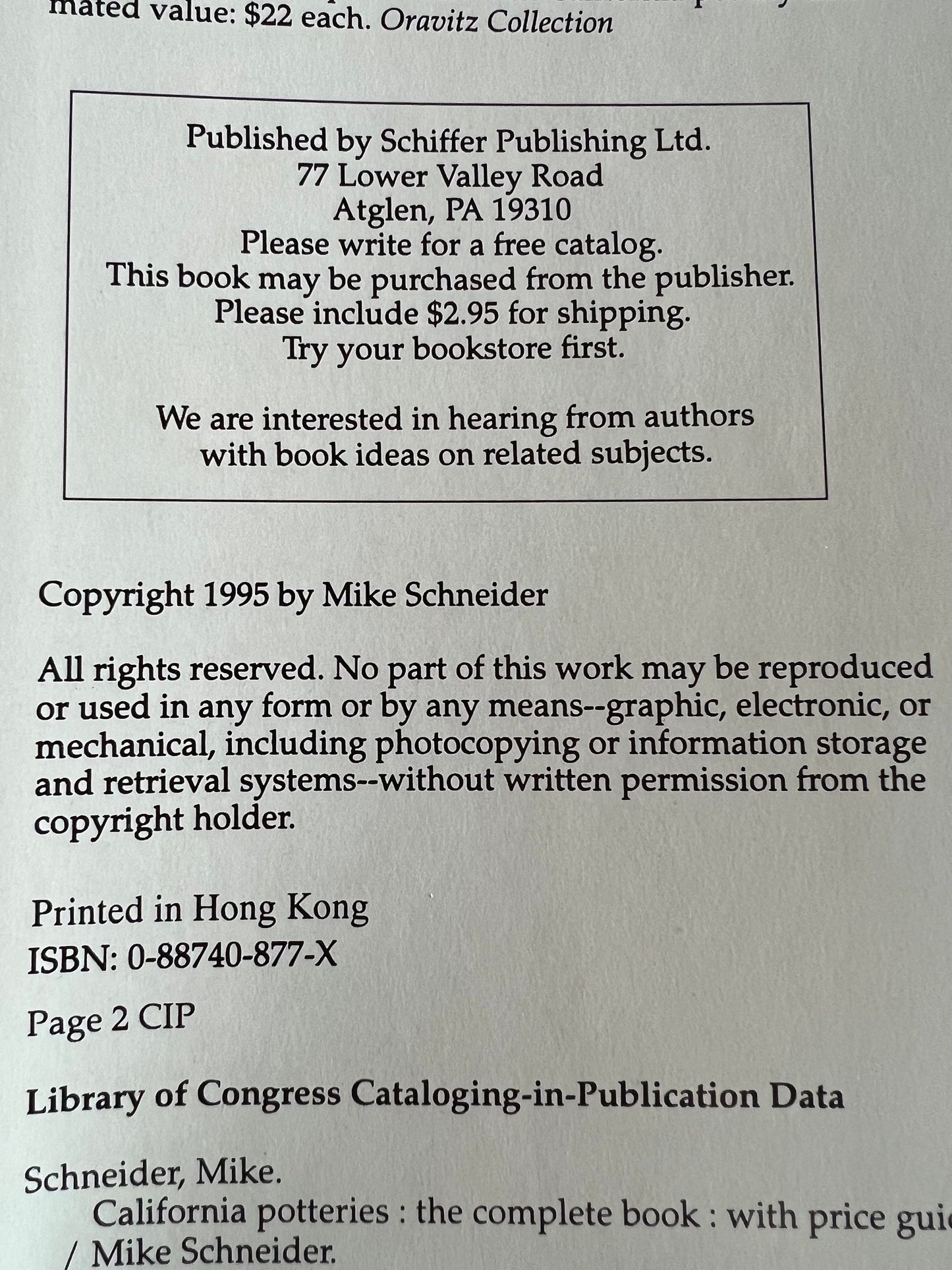 California Potteries Book: The Complete Guide by Mike Schneider