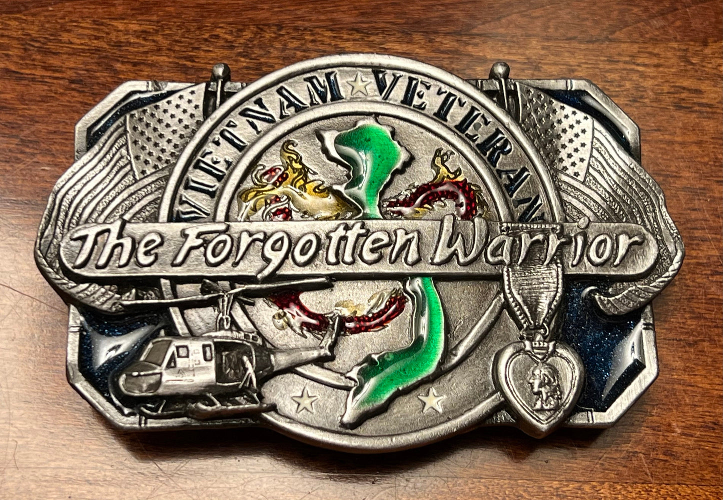 Vintage Siskiyou Vietnam Veteran Belt Buckle: The Forgotten Warrior