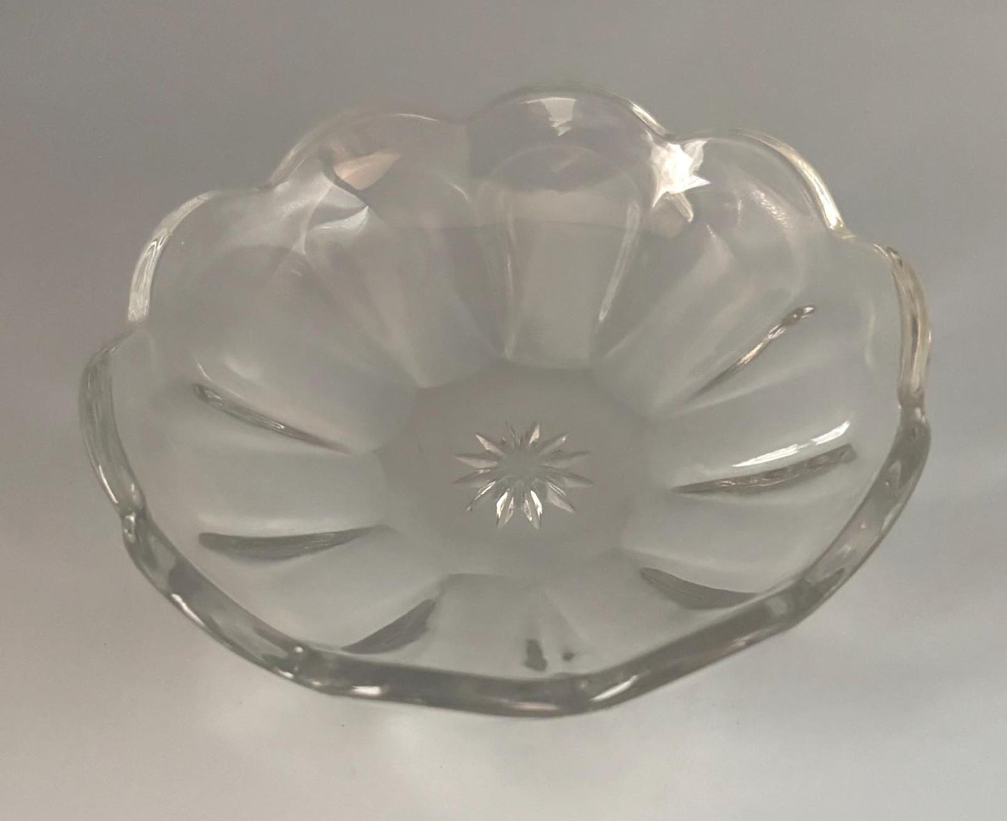 Antique Heisey Glass Nut Bowl or Candy Dish, Starburst Flower Design, Lover Antiques and Vintage