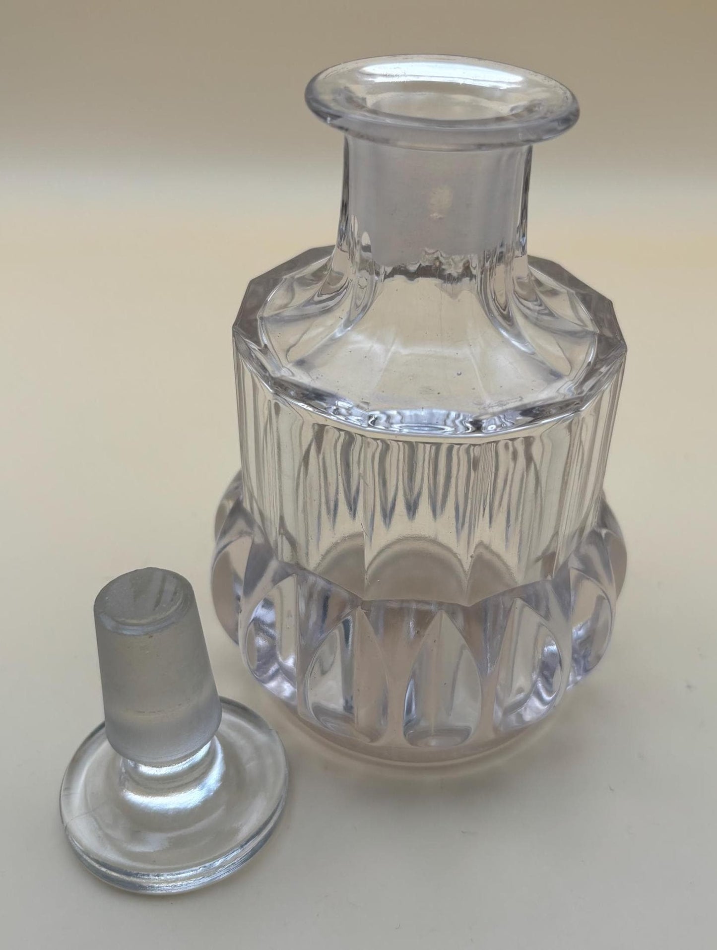 Vintage Glass Perfume Bottle with Stopper Glass Decanter Lover Antiques and Vintage