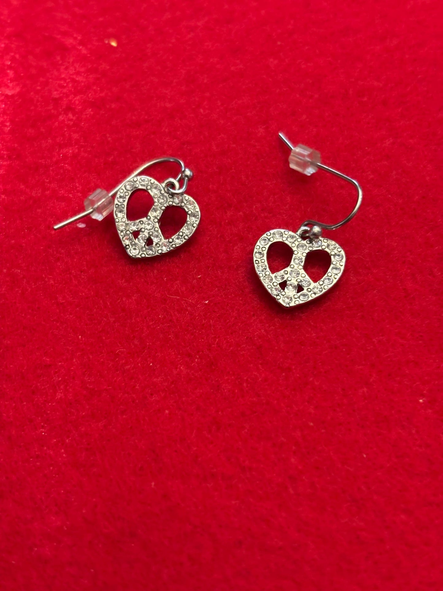 Heart Shaped Pretzel Silver Earrings, Lover Antiques and Vintage
