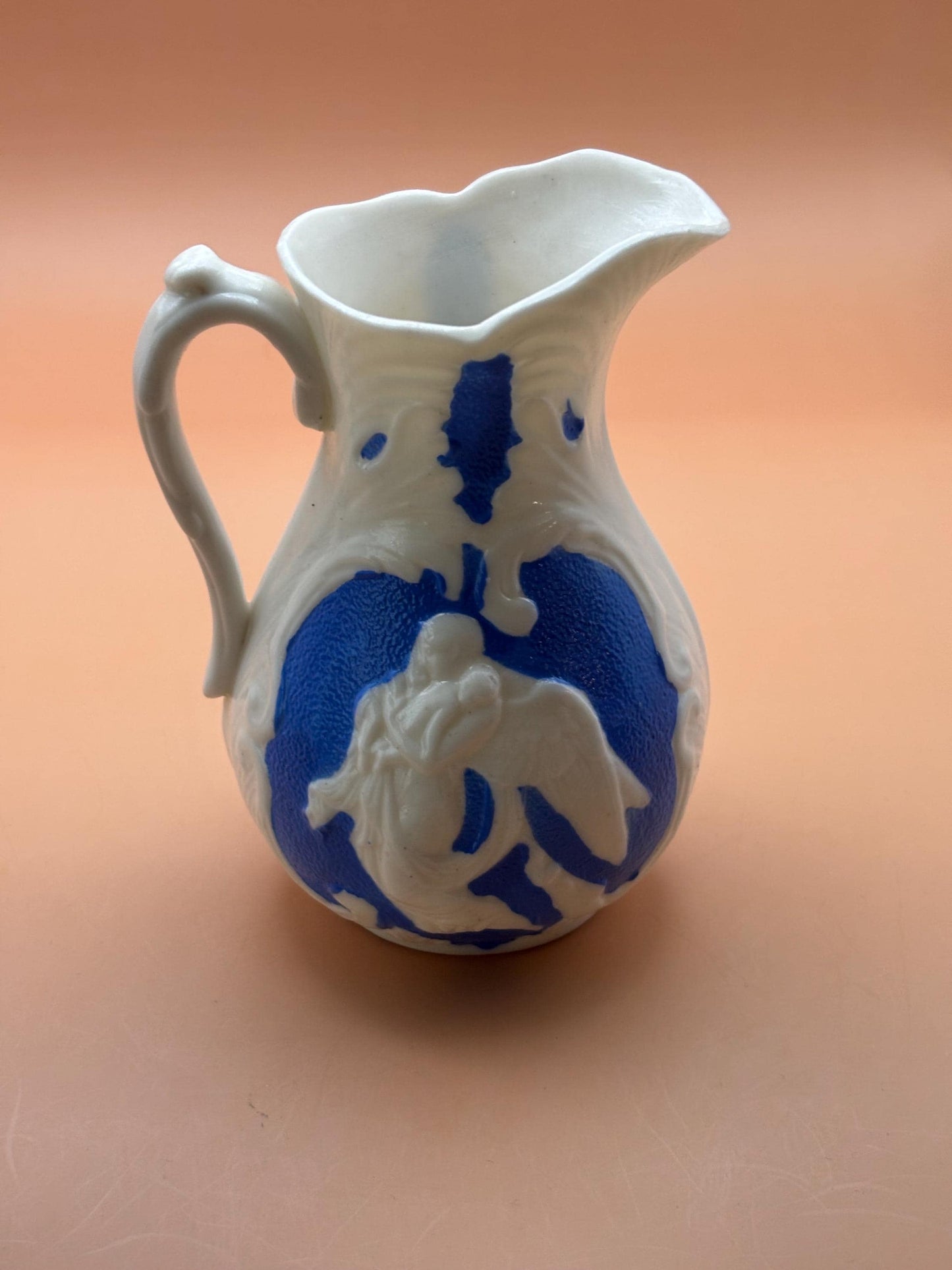 Antique Bennington Parian Pitcher with Handle Number 128 Minto Porcelain Lover Antiques and Vintage