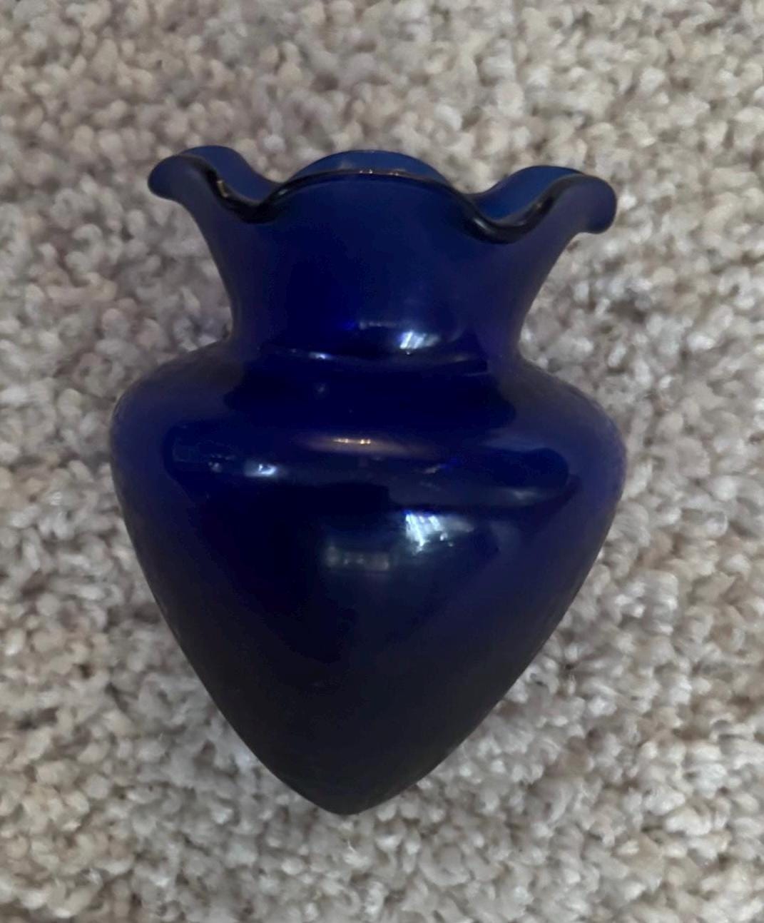 Vintage Cobalt Blue Glass Bulb Cup Replacement for Musical Note Wall Hanging Lover Antiques and Vintage