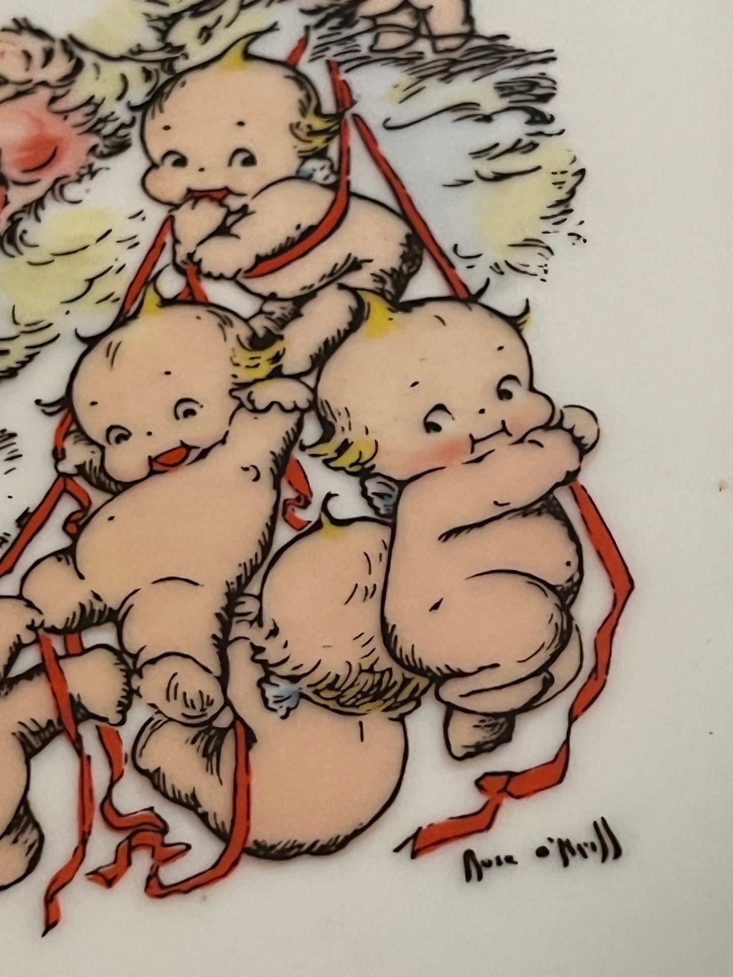 Vintage 1973 Kewpie Doll Christmas Plate: Santa 'Let Joy Be Everywhere'