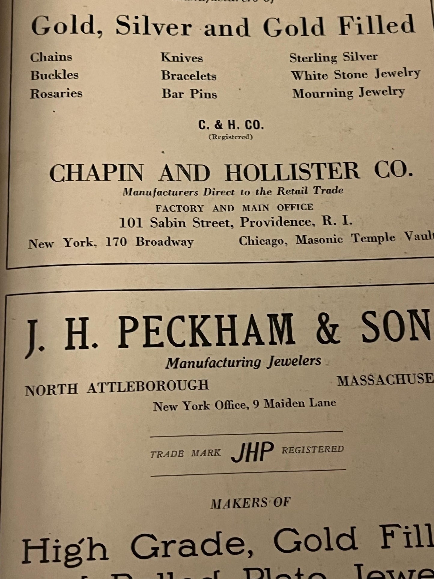 Antique Trademarks of Jewelry Book: 1922 Jewelers Circular Publishing