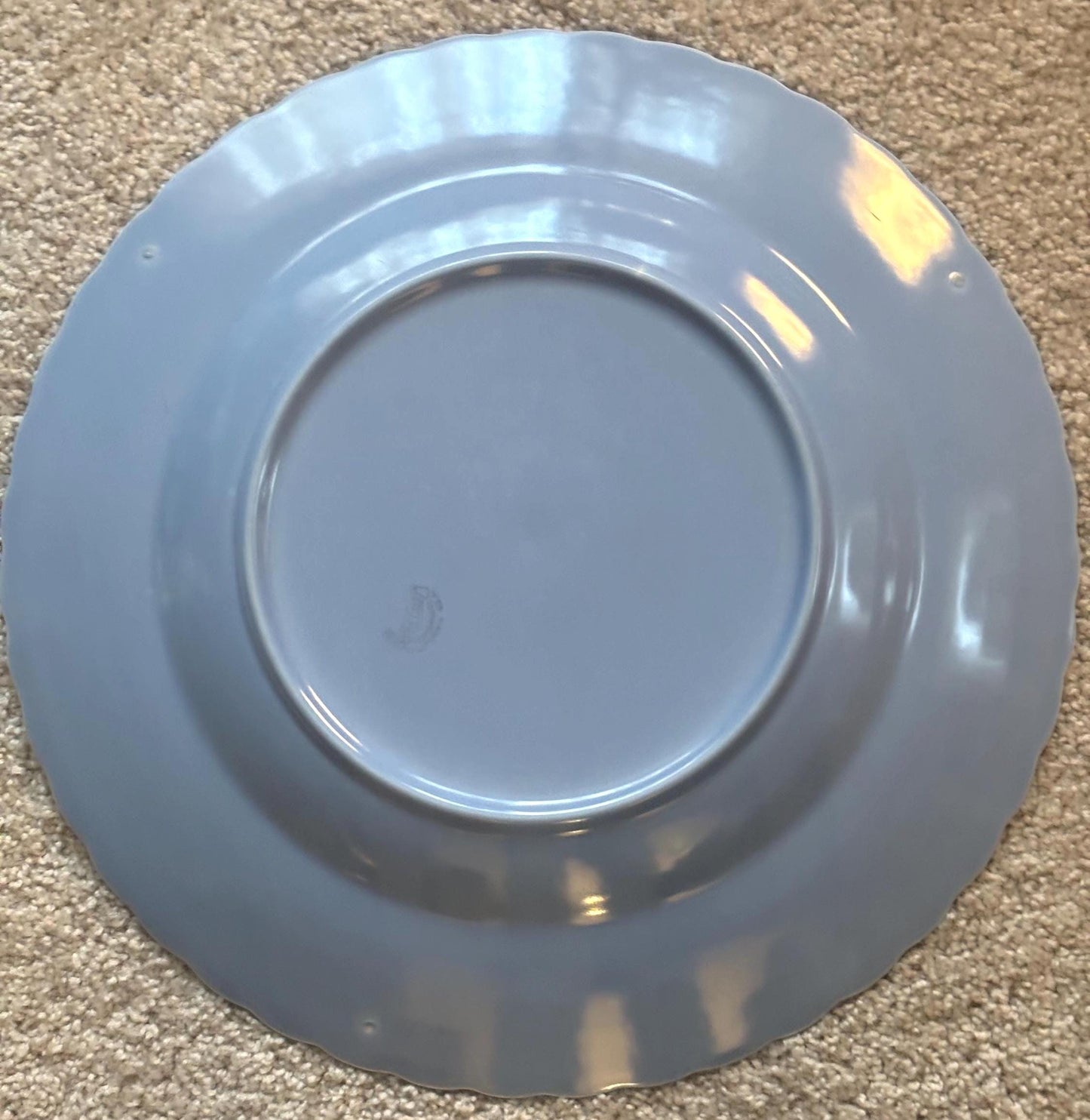 Vernon Kilns Native California Blue Large Platter, Delphine Blue Collection, Lover Antiques and Vintage