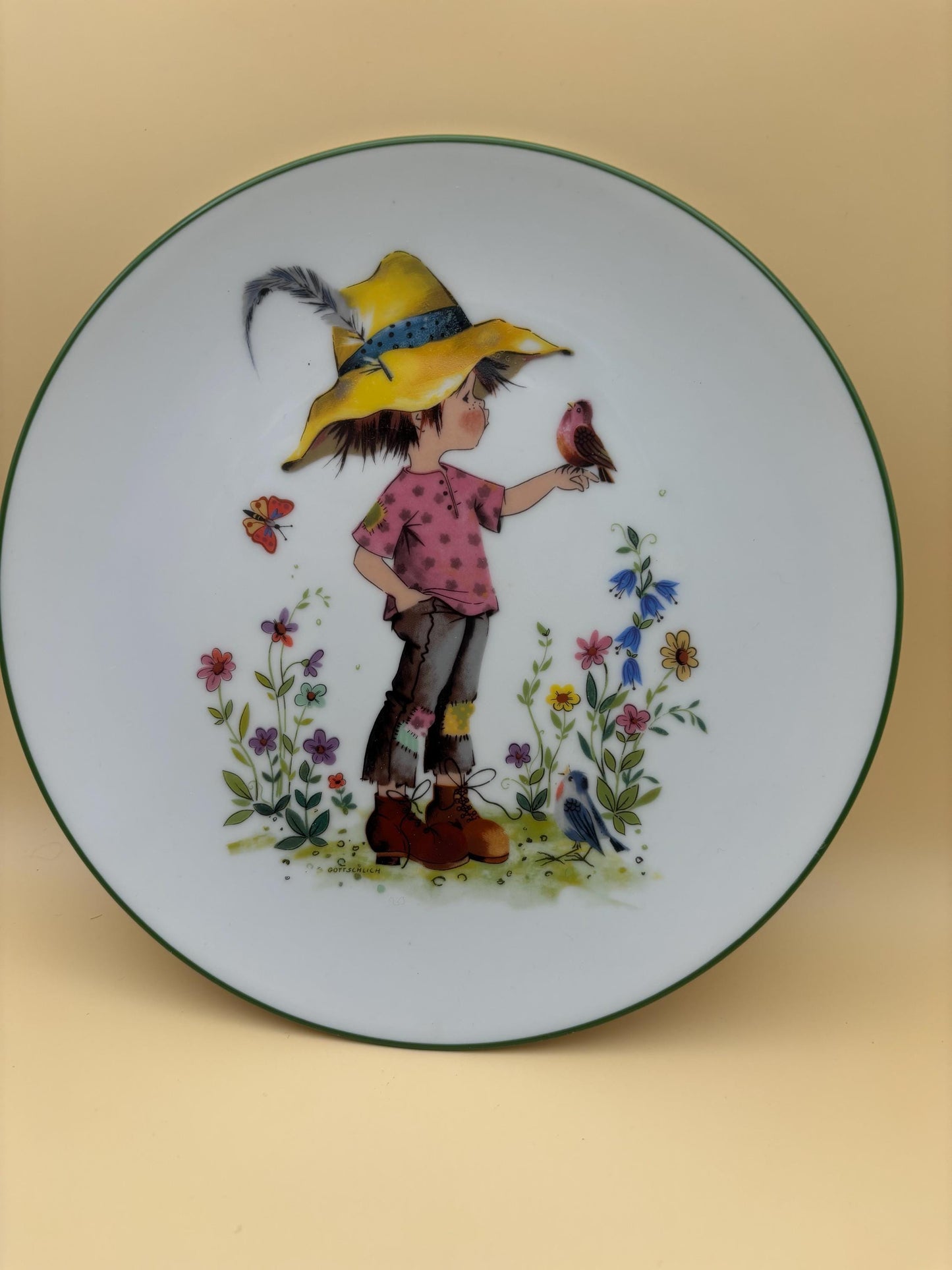 Vintage Bareuther Waldssassen Porcelain Plates and Cup Set Collection of 4 Bavaria Germany Gold Gilding Lover Antiques and Vintage