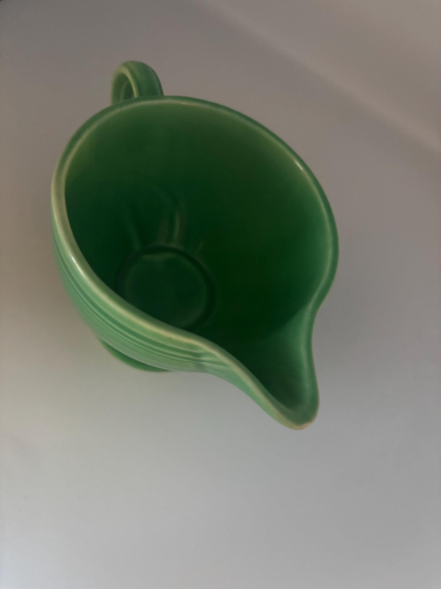 Fiesta Ware Ring Handle Creamer, Light Green Older, Fiestaware Homer Laughlin, Lover Antiques and Vintage
