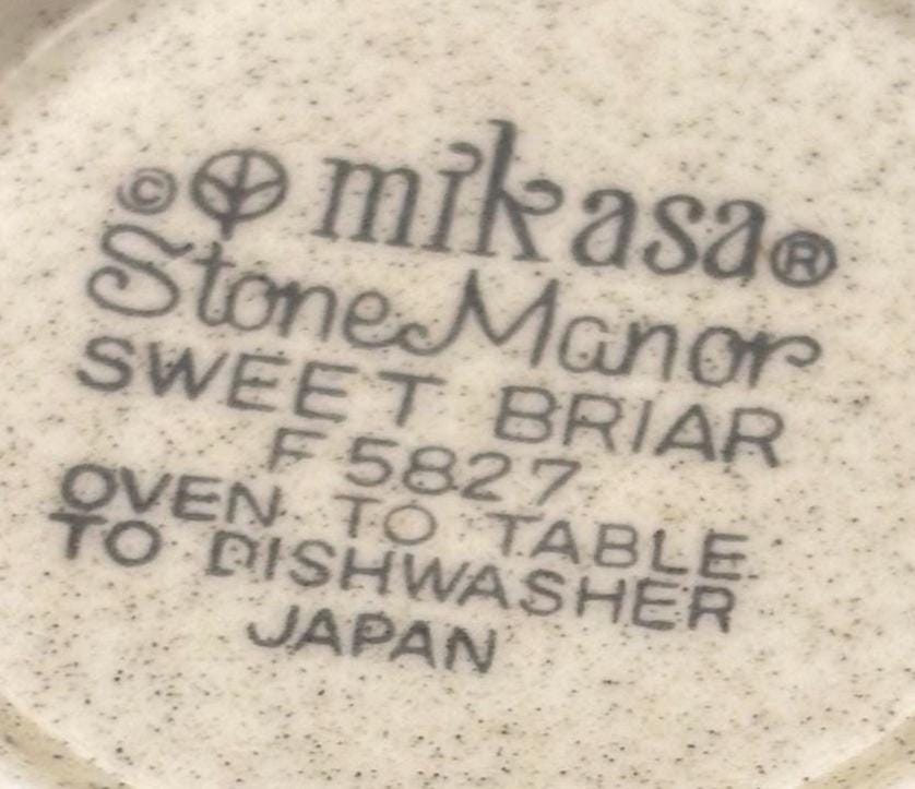 Vintage Mikasa Coffee Cup Stone Manor Stoneware Tan Speckle With Brown Trim Lover Antiques and Vintage
