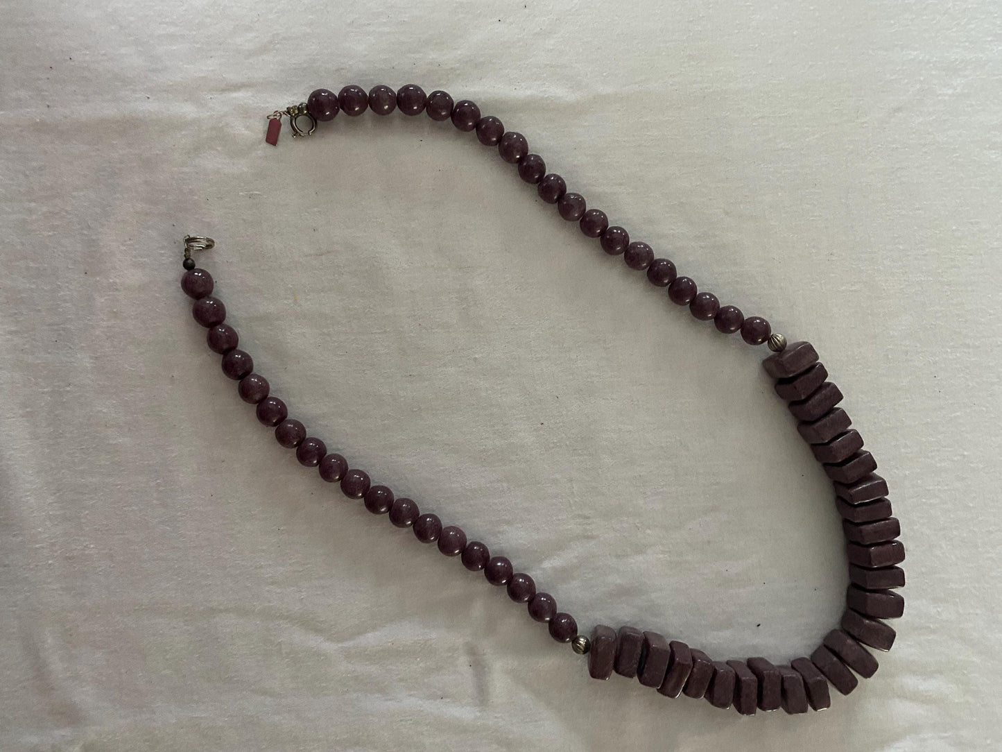 Vintage Karla Jordan Necklace Brown Beaded Jewelry Lover Antiques and Vintage
