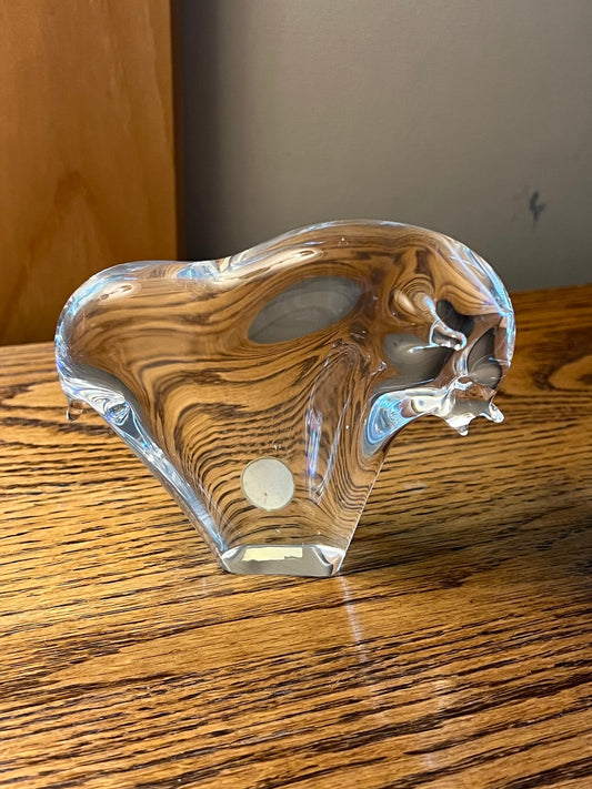 Vintage Glass Bull Paperweight by RFB Sweden Art Glass Lover Antiques and Vintage