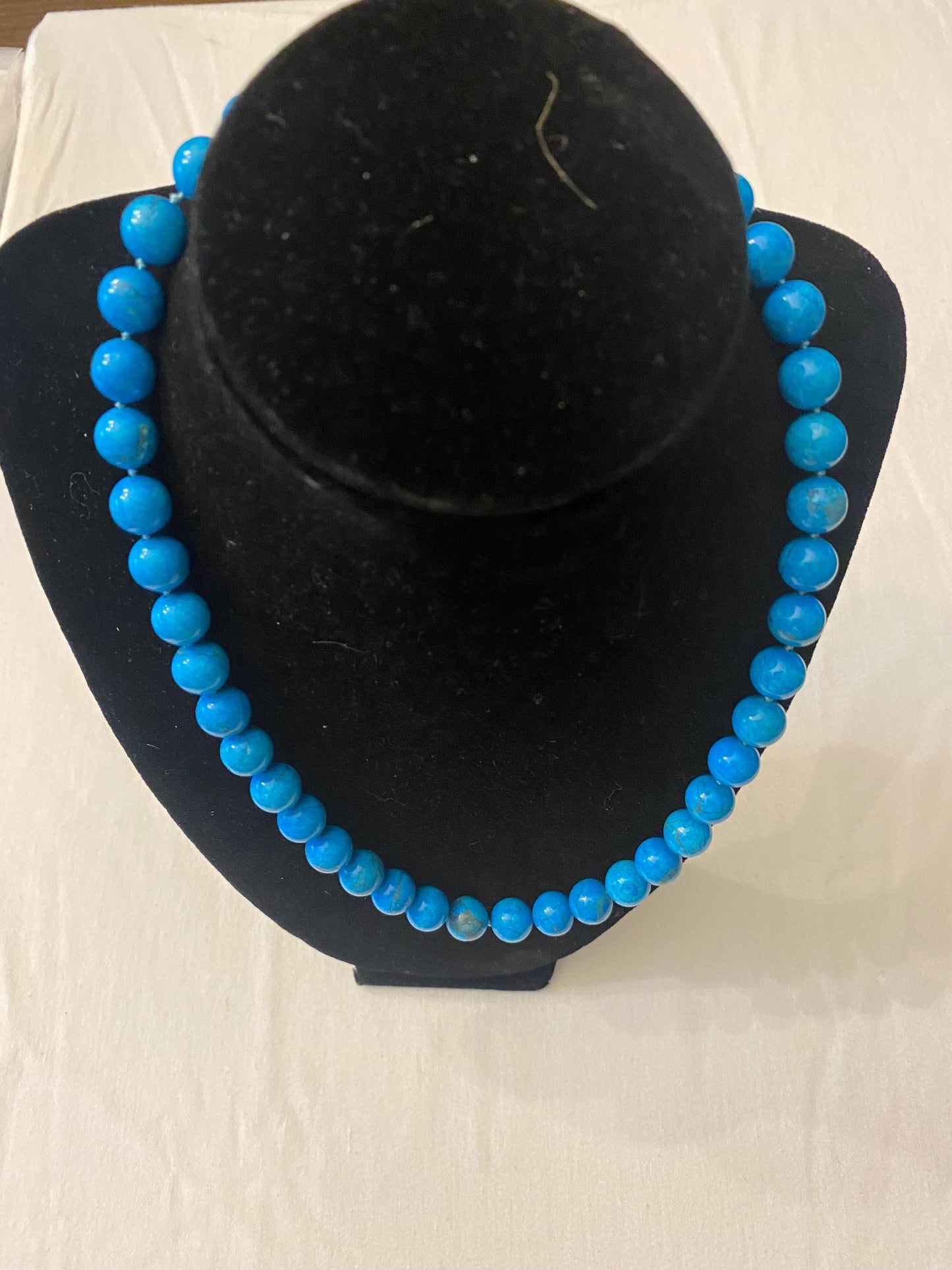 Blue Beaded Necklace Unique Gift Opportunity Lover Antiques and Vintage