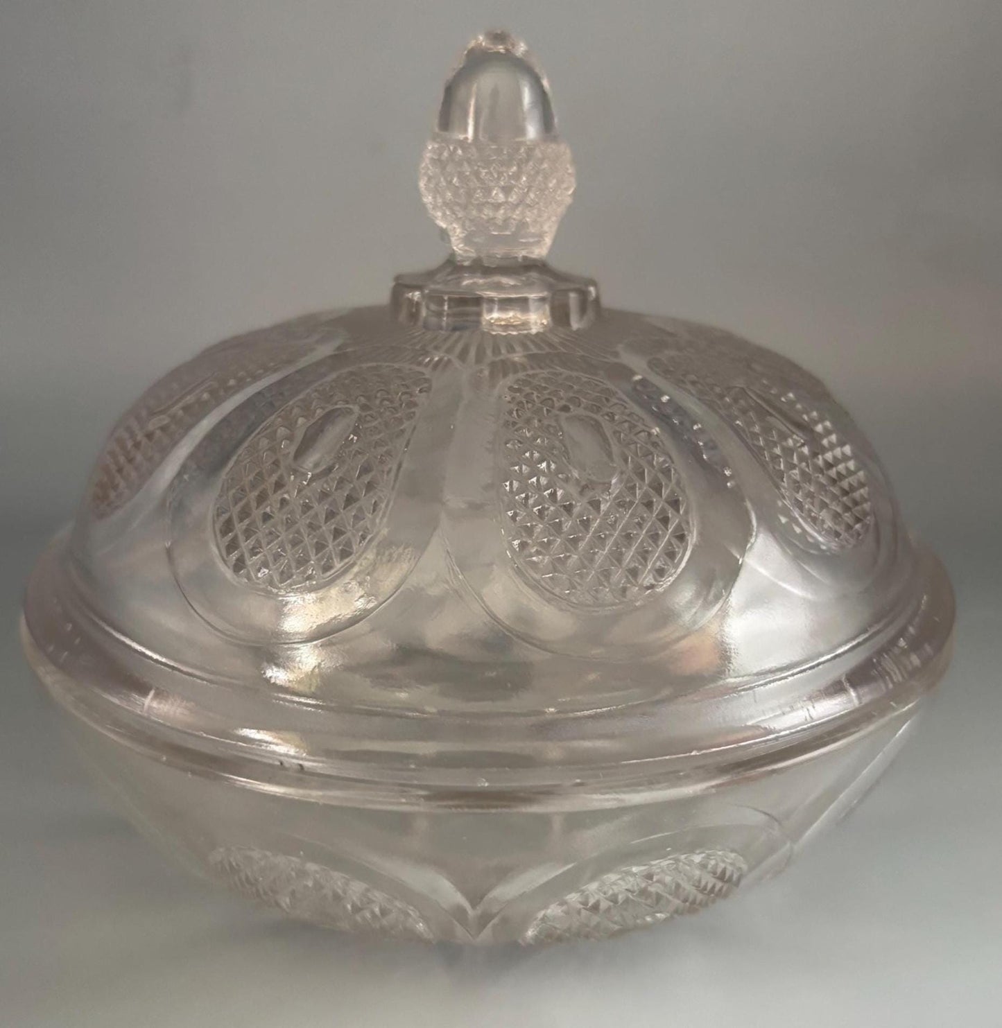 Antique EAPG Glass Candy Covered Dish Butter Dome with Cover Lover Antiques and Vintage