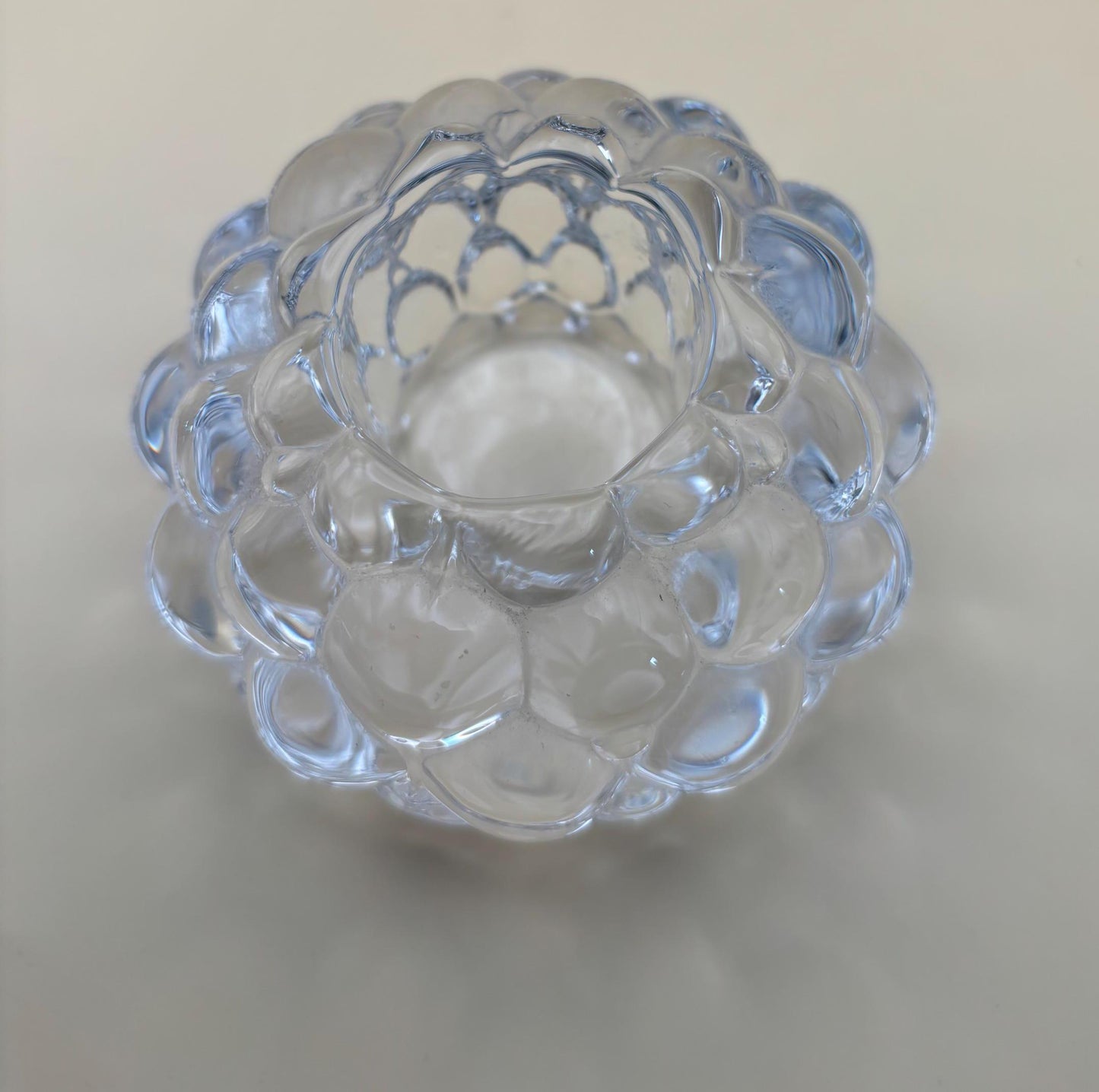 Vintage Orrefors Sweden Crystal Glass Votive Candle Holder Mid Century Glass Structure Bubble Art Lover Antiques and Vintage
