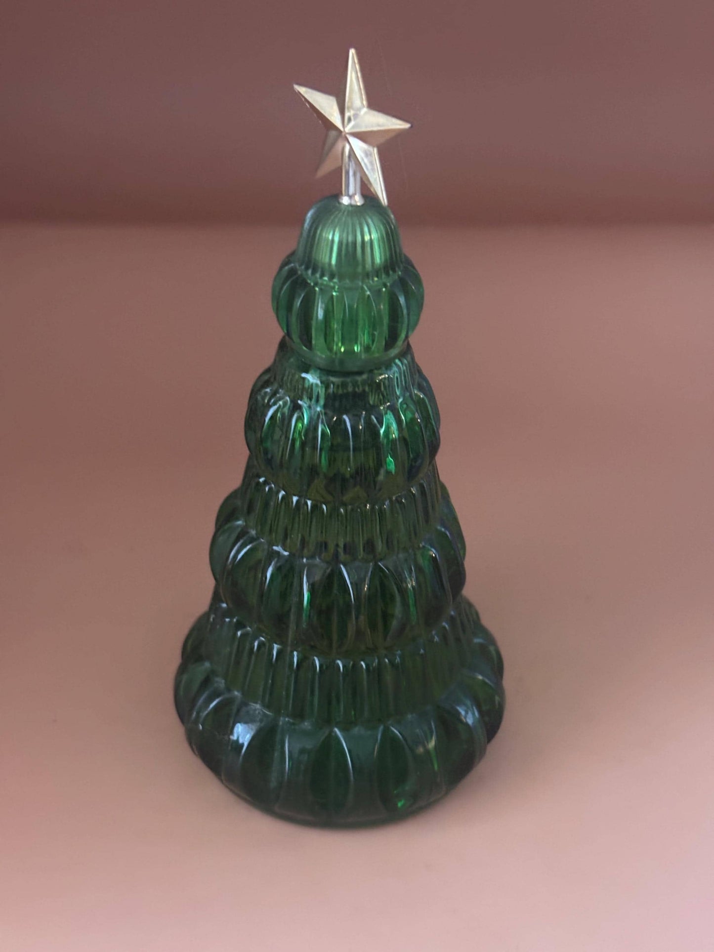 Vintage Avon Yuletree Moonwind Cologne Bottle 1970s Collectible Green Glass Christmas Tree