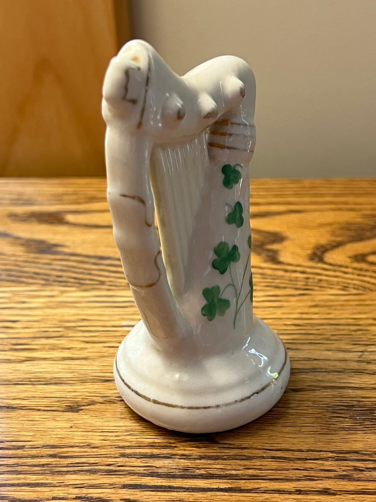 Vintage Harp Porcelain Figurine by Swan China England Harp Figure Lover Antiques and Vintage
