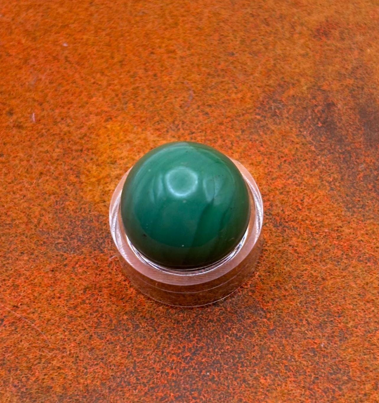 Vintage Marble King Green with Blue Striations Glass Marble Lover Antiques and Vintage