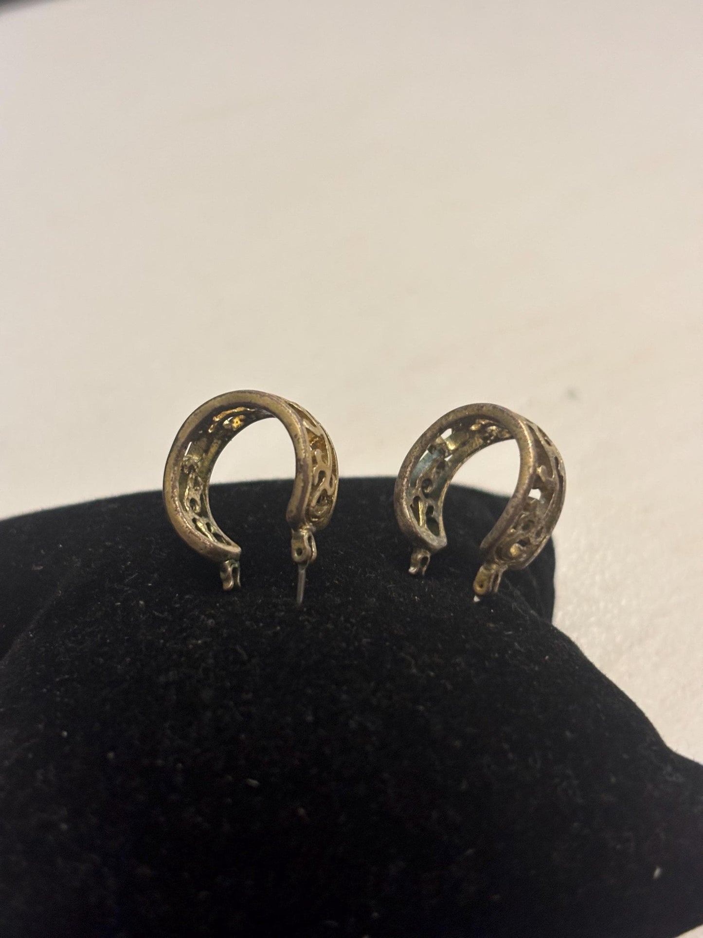 Vintage Gold Filigree Earrings, Lover Antiques and Vintage