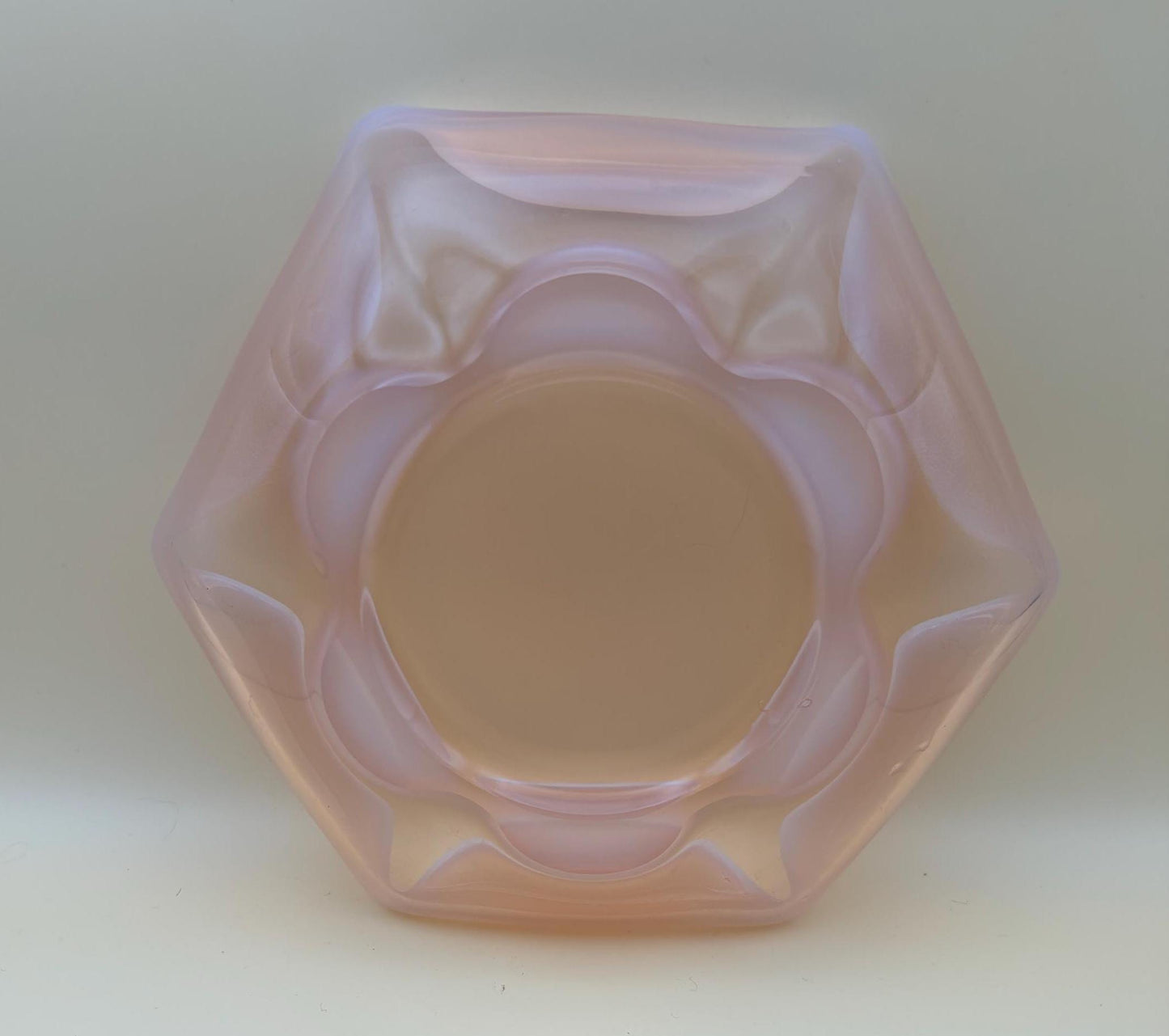 Fenton Style Pink Opalescent Vase Cranberry Dish Lover Antiques and Vintage