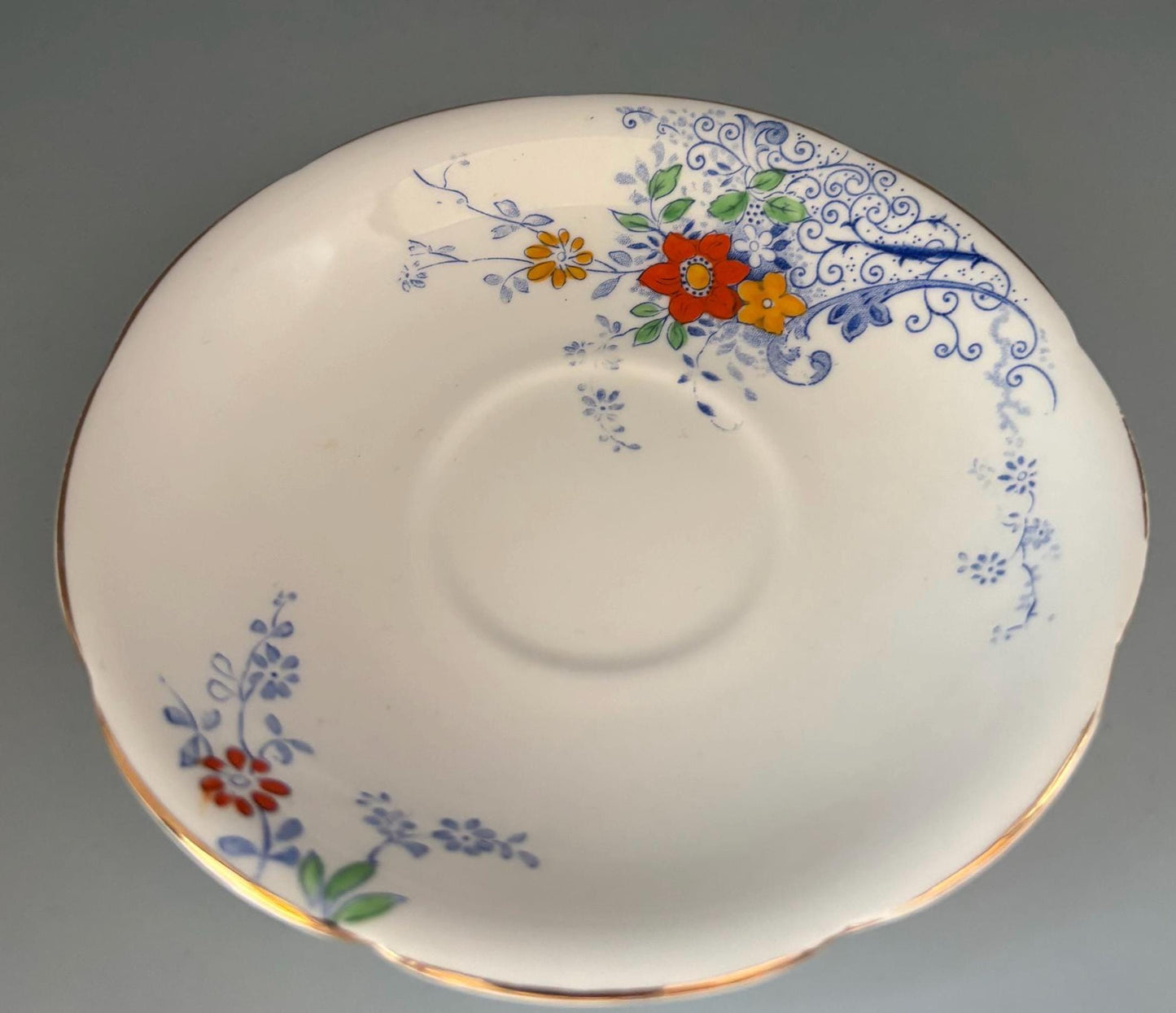 Vintage Heathcote China Plate Saucer Made in England Lover Antiques and Vintage