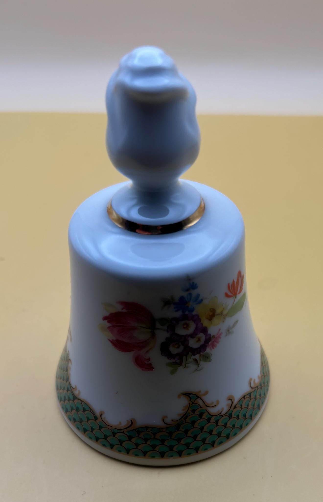 Vintage Bareuther Waldssassen Porcelain Bell Danbury Bavaria Germany Gold Gilding Lover Antiques and Vintage