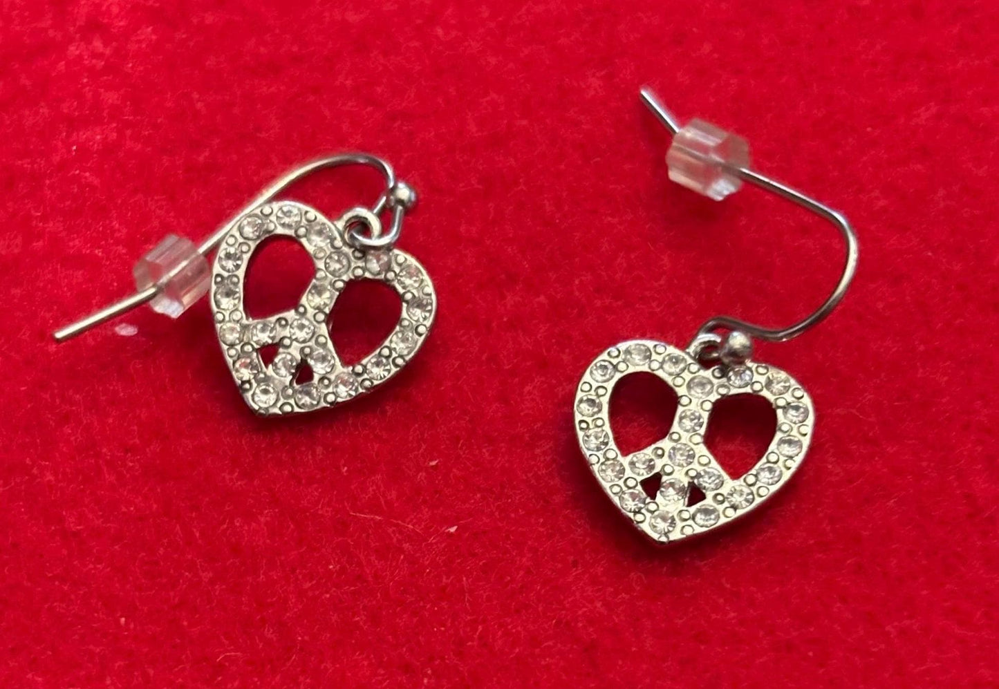 Heart Shaped Pretzel Silver Earrings, Lover Antiques and Vintage