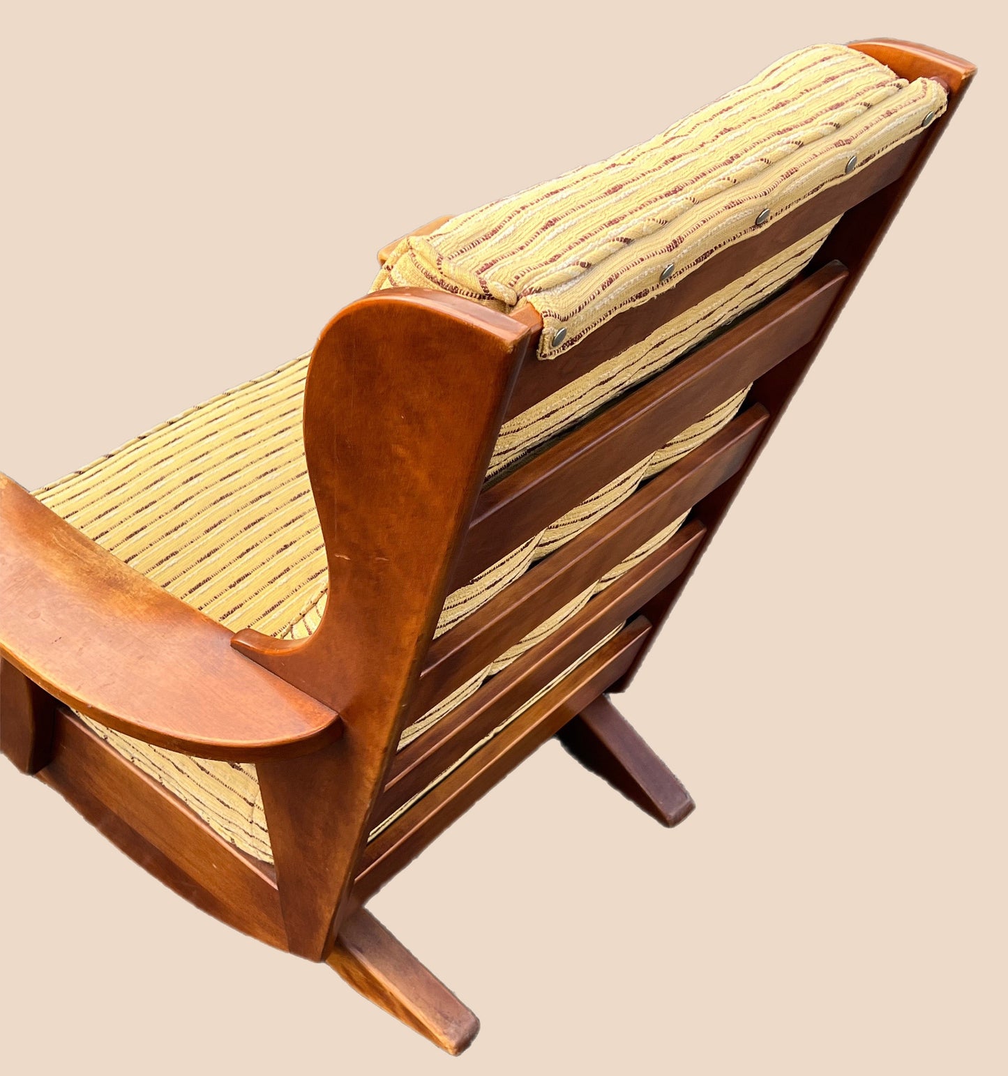 Cushman Colonial Creations Manchester High Back Wing Platform Rocker No. 9093 with the original snap on cushions