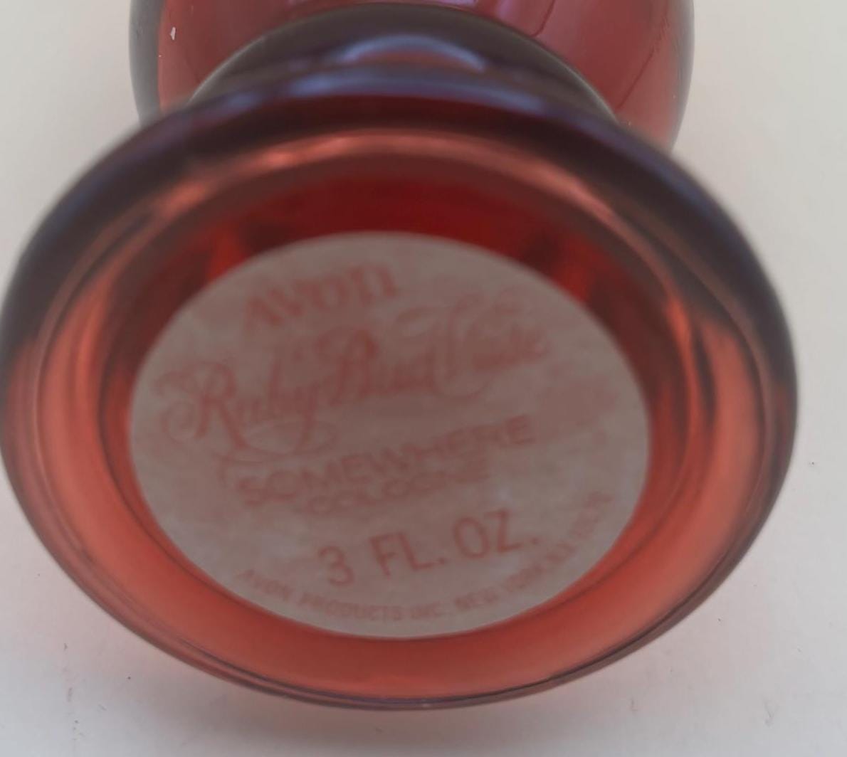 Vintage Avon Cologne Bottle Decanter with Stopper Ruby Red Vase Lover Antiques and Vintage