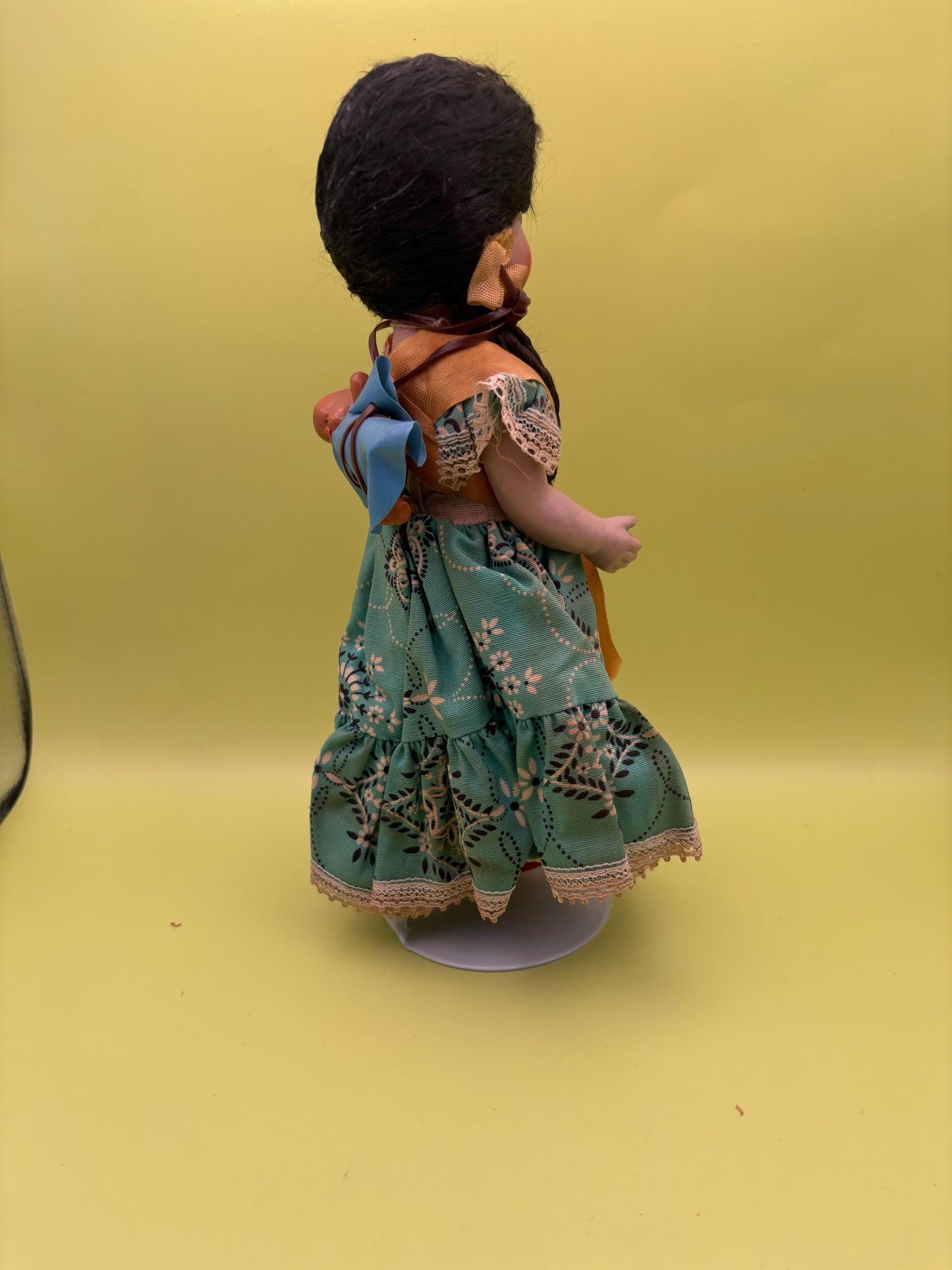 Vintage Pocahontas Folk Art Artist Made Moss Fiber Woman Doll Lover Antiques and Vintage