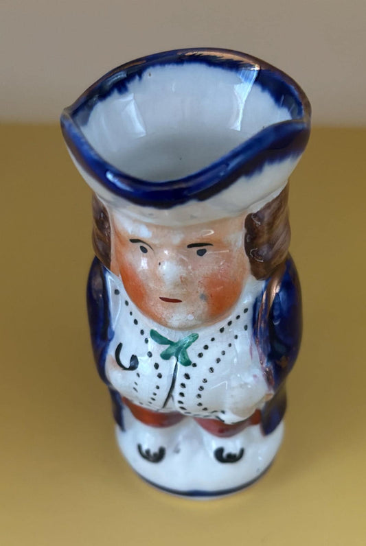Antique Allerton China Toby Mug Small Pitcher Colonial Man Figurine Lover Antiques and Vintage