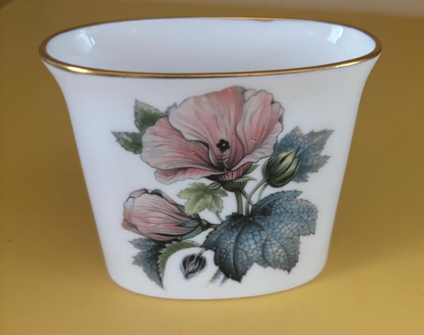 Vintage Royal Worcester of England Porcelain Toothpick Holder Hand Painted Violets Pattern Fine Bavarian China Lover Antiques and Vintage
