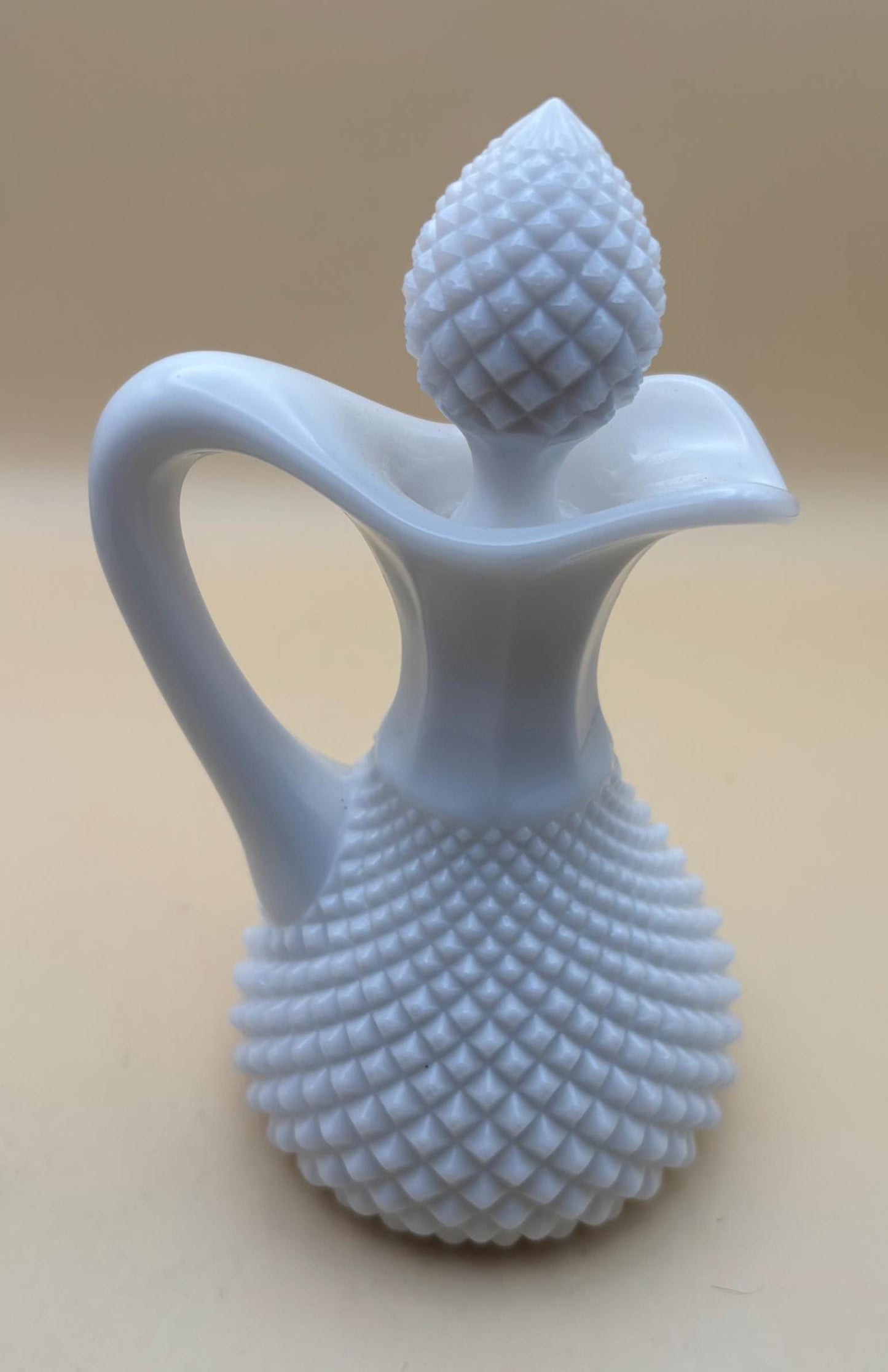 Vintage White Hobnail Decanter with Stopper Lover Antiques and Vintage