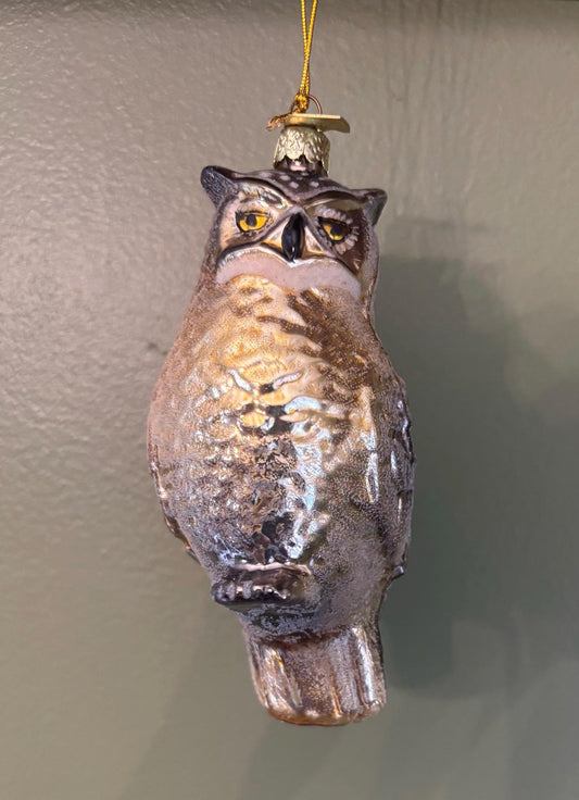 Vintage Colorful Owl on Branch Ornament Lover Antiques and Vintage